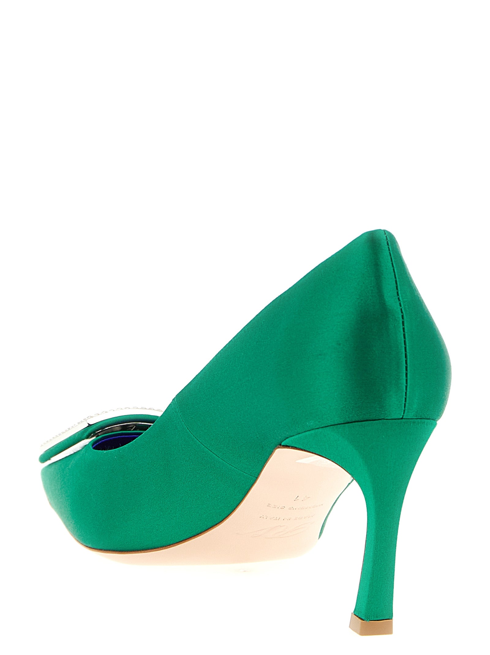 Roger Vivier Zweifarbige Pumps aus Viskose mit mittlerem Absatz