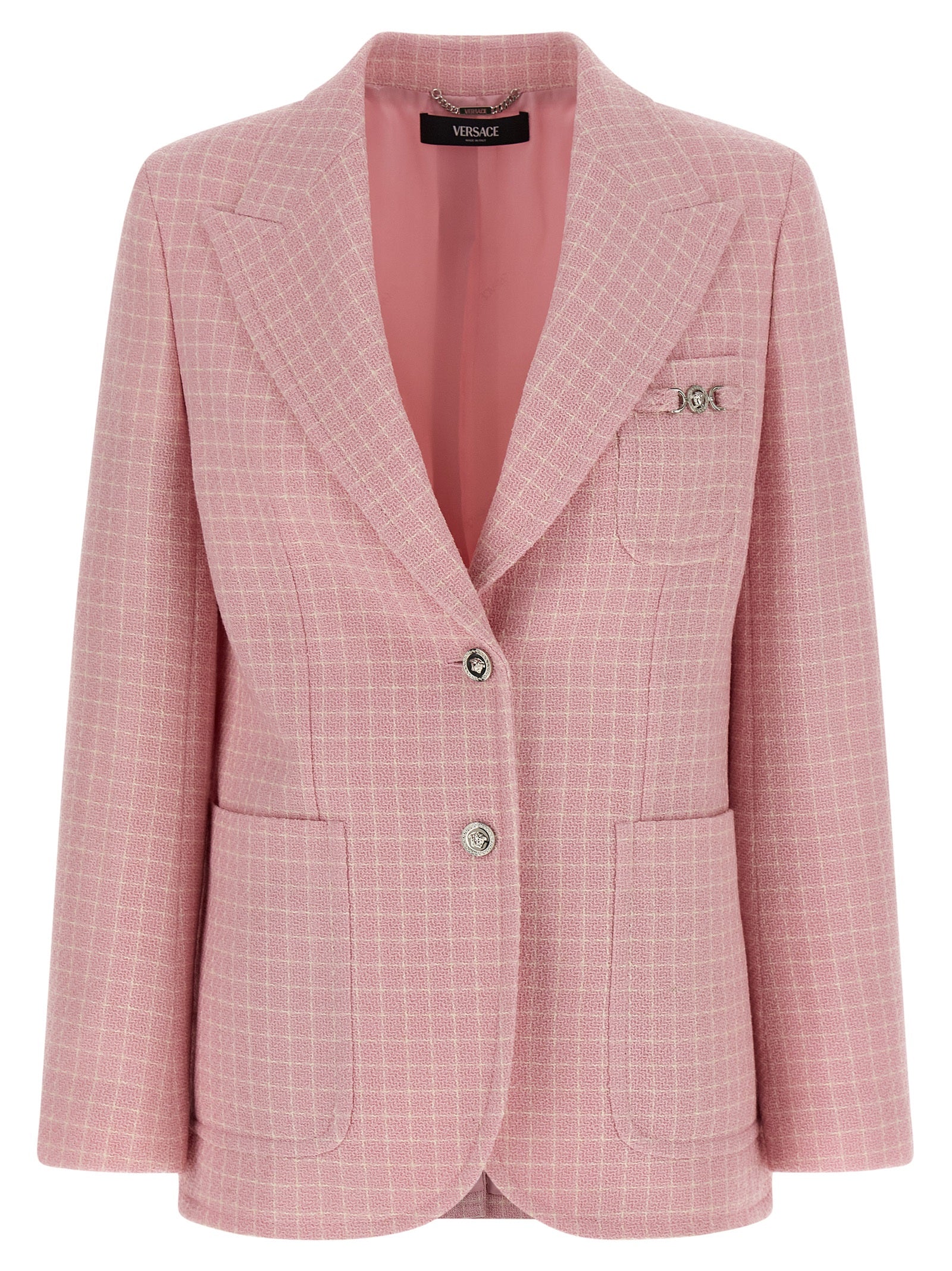 Versace Mehrfarbiger Blazer aus reiner Schurwolle