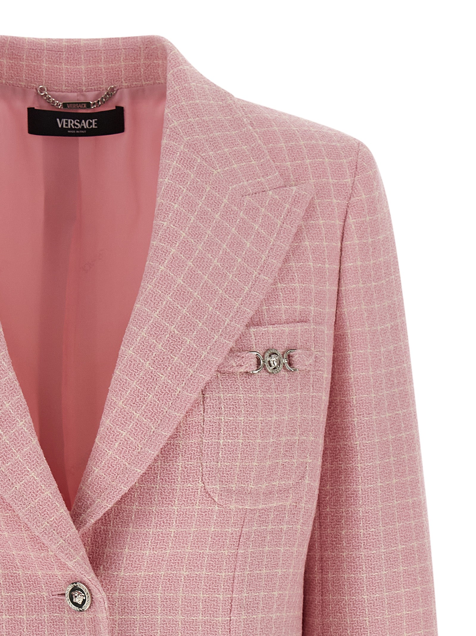 Versace Mehrfarbiger Blazer aus reiner Schurwolle