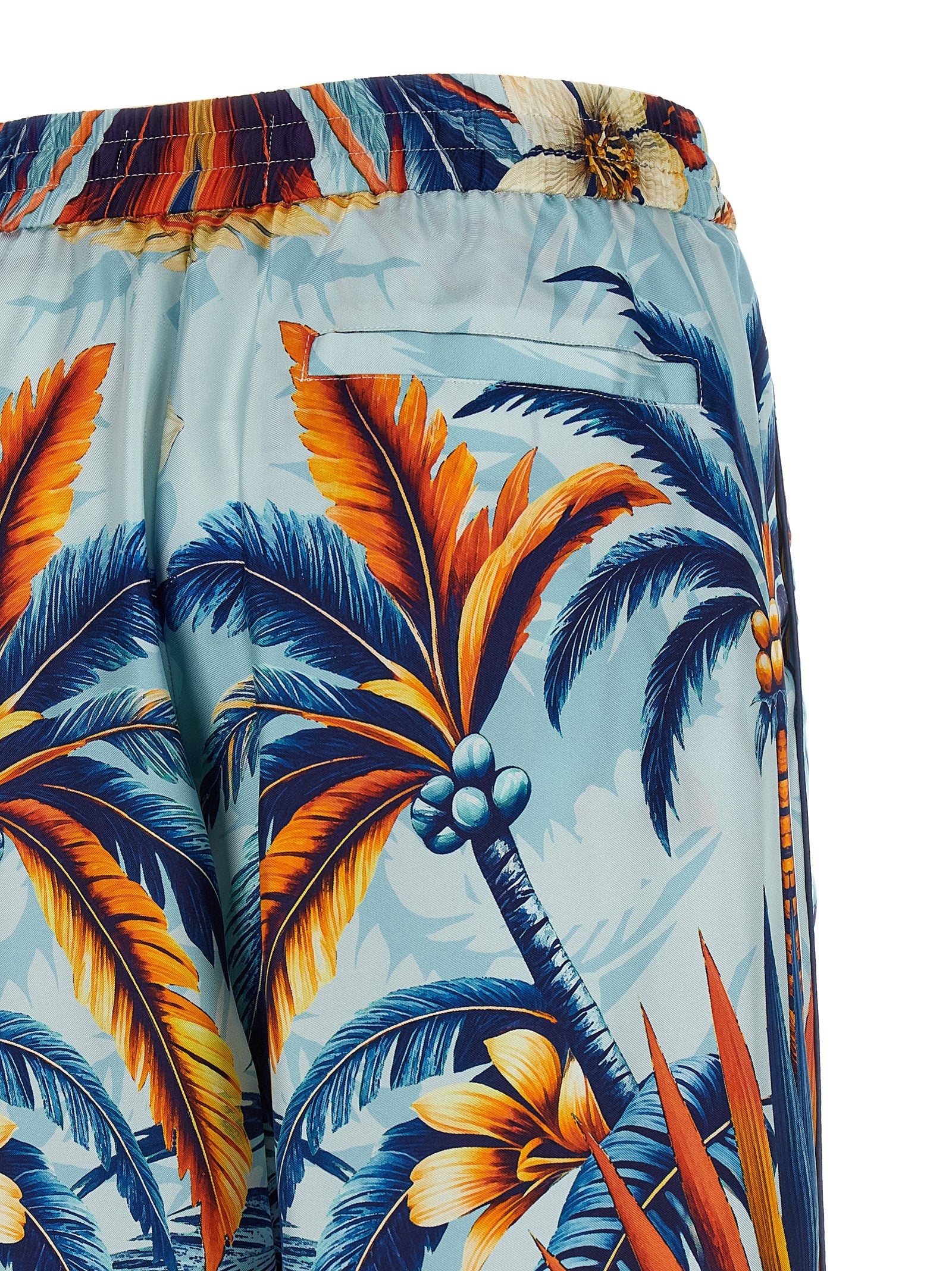 F.R.S. - FOR RESTLESS SLEEPERS Blaue Seidenhose für die Freizeit