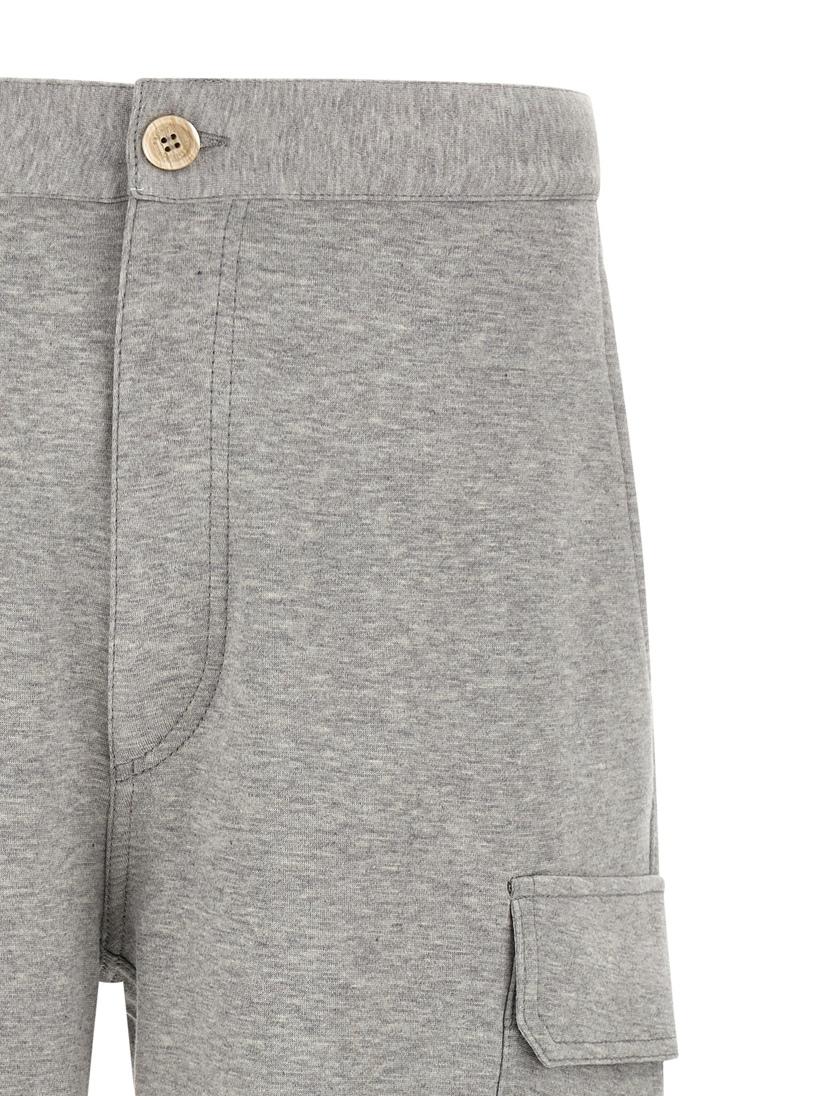Brunello Cucinelli Graue Cargoshorts aus Baumwolle