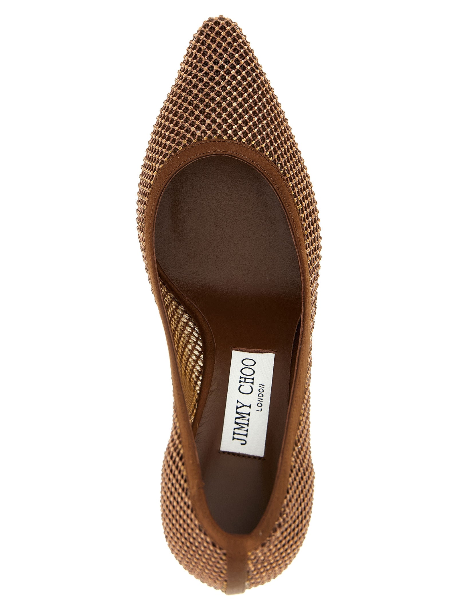 Jimmy Choo Braune Tencel Pumps mit hohem Absatz