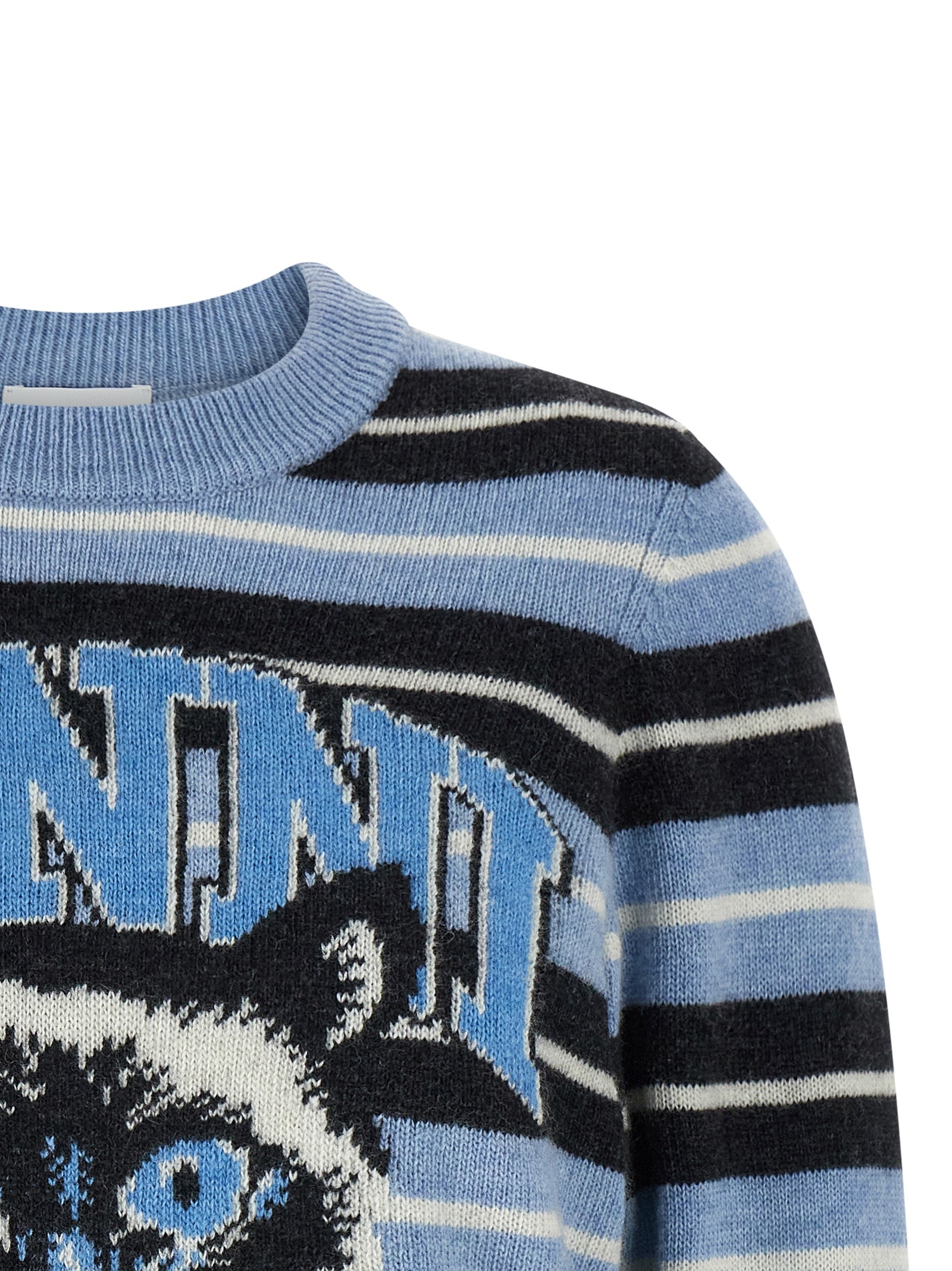 Ganni Blauer Wollcardigan