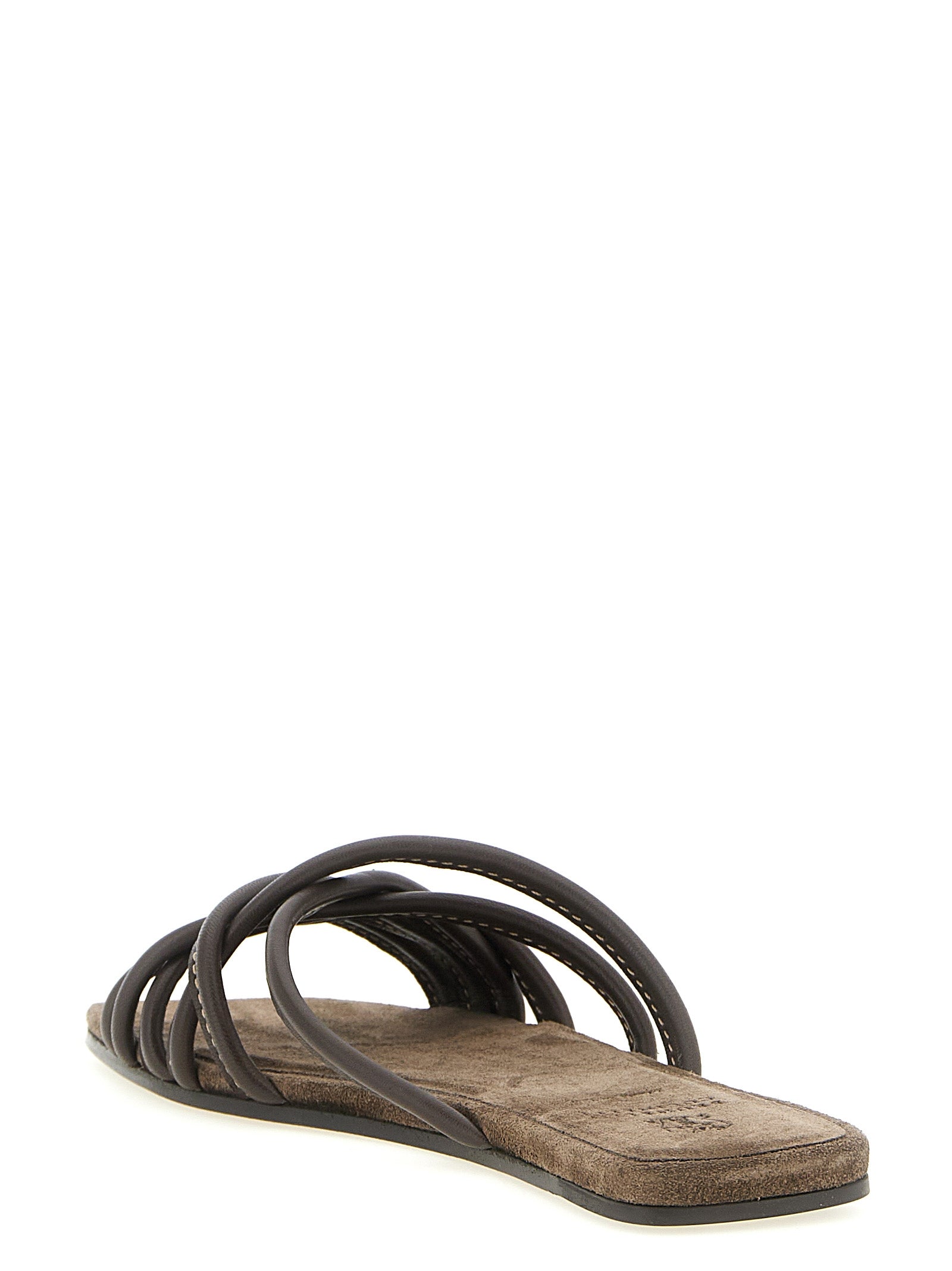 Brunello Cucinelli Braune Lammleder-Slipper