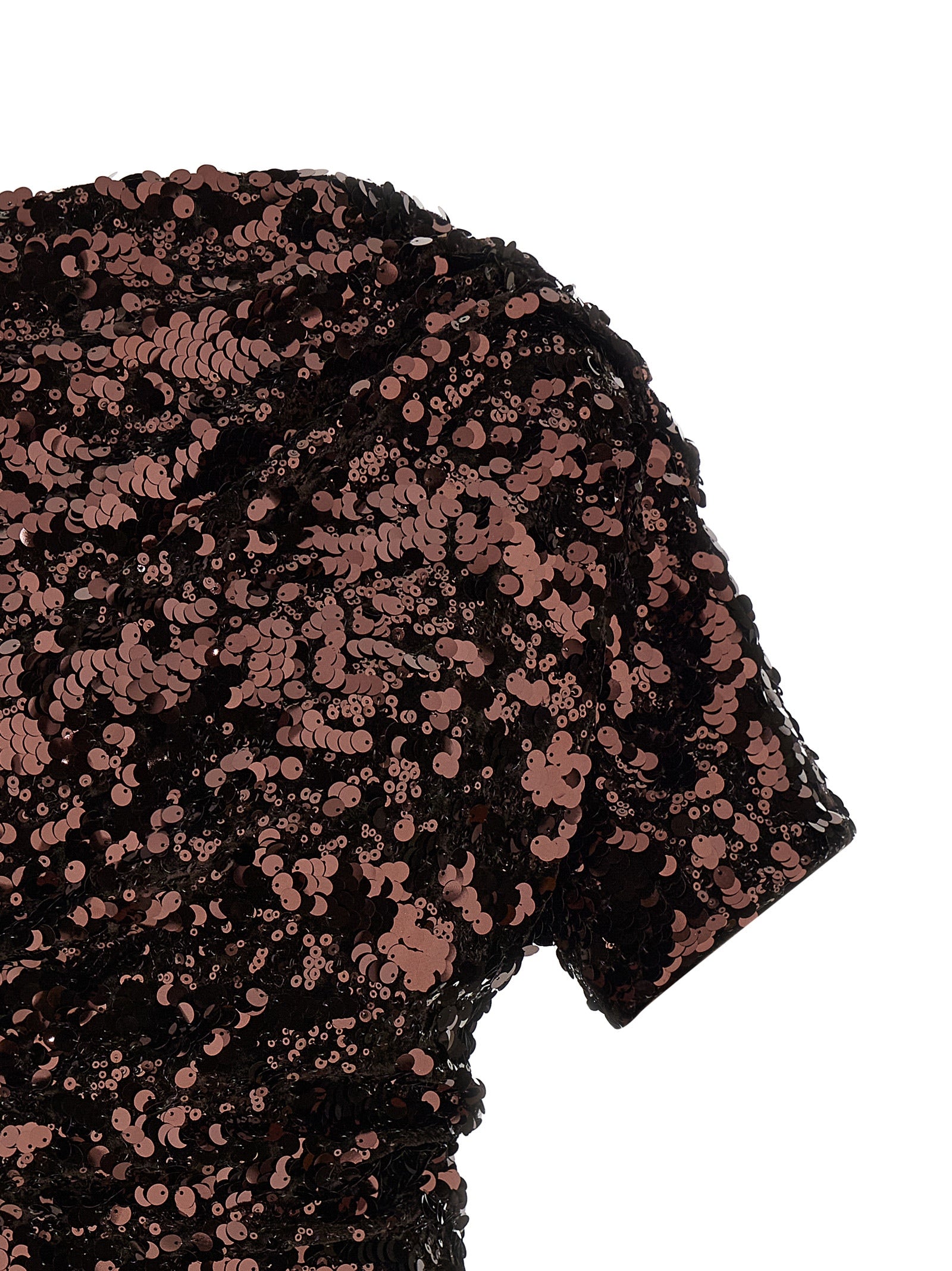 Ganni Kurzes Braunes Kleid Aus Polyester