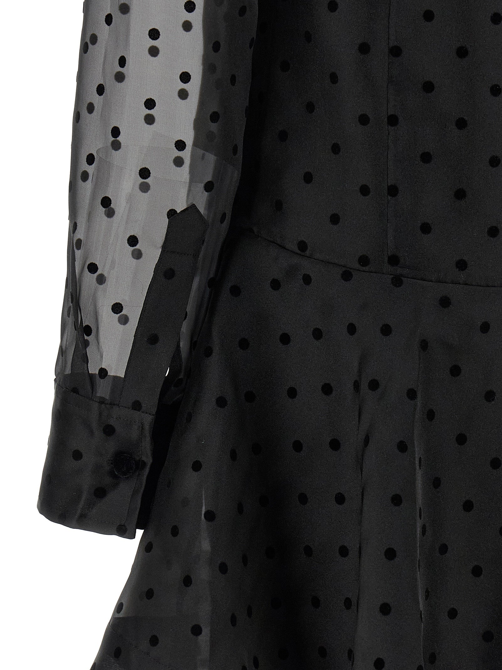 Ganni Schwarzes Kurzkleid aus recyceltem Polyester