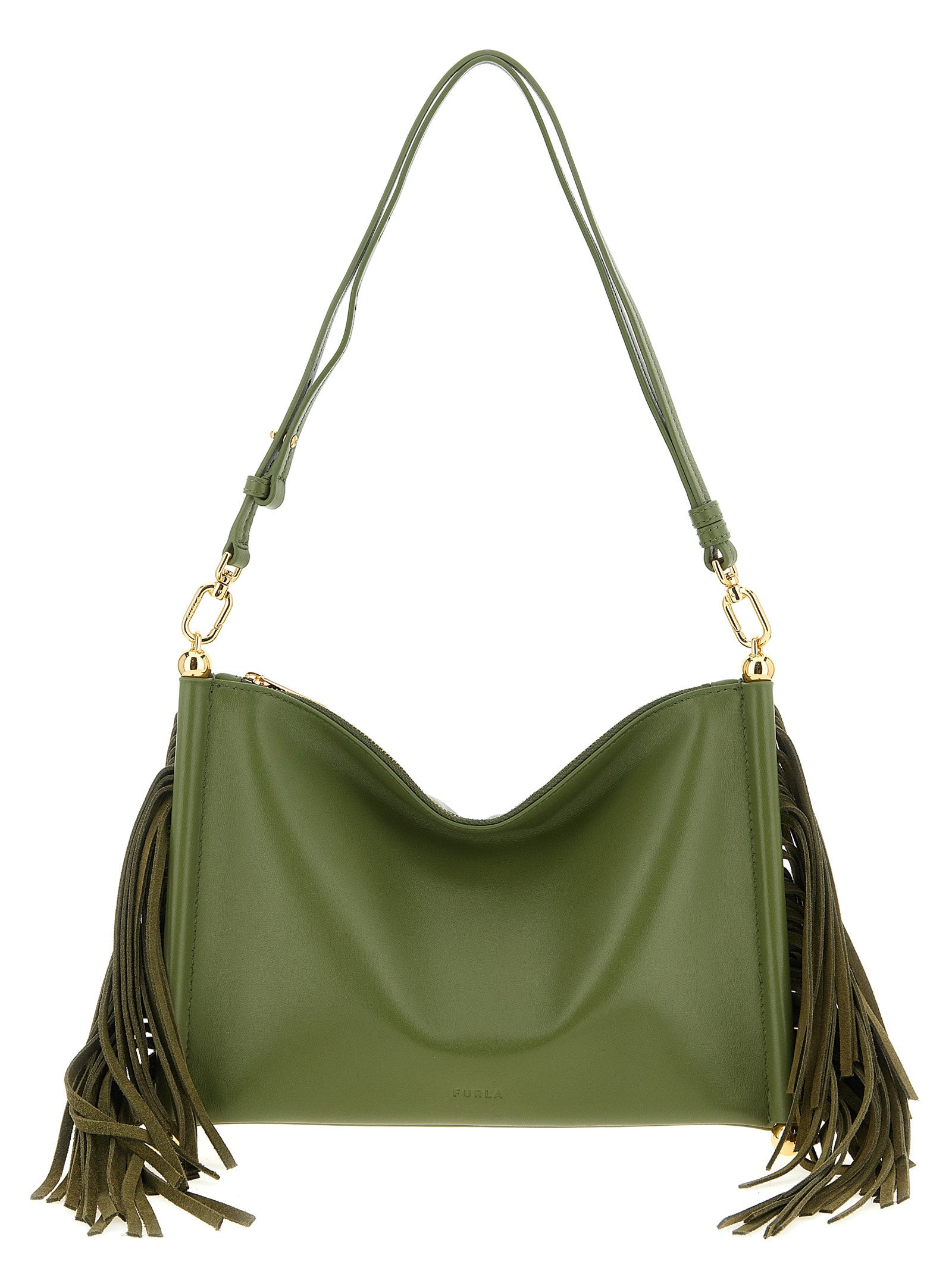 Furla Schultertasche aus zweifarbigem Lammleder