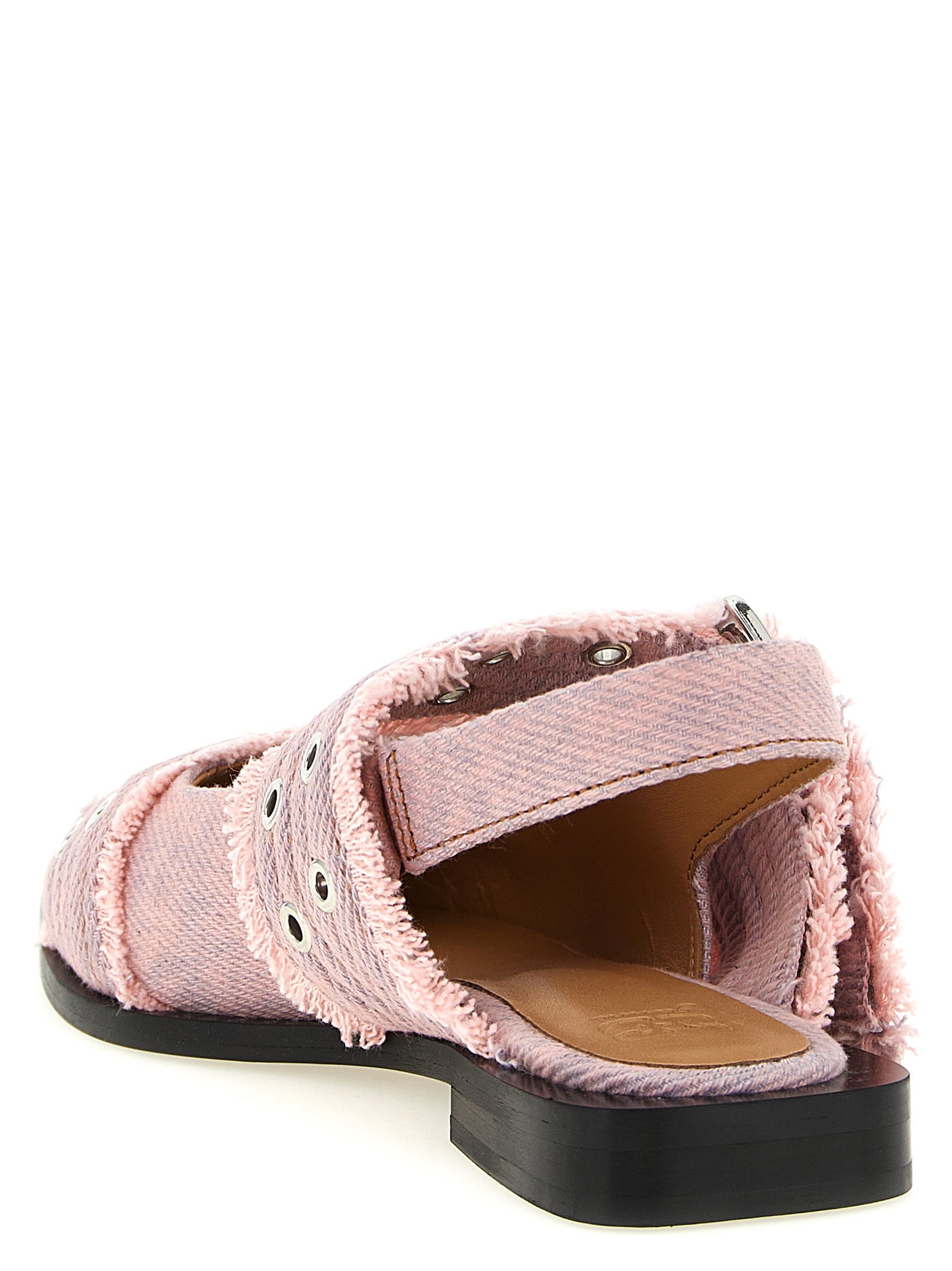 Ganni Mehrfarbige Ballerinas aus Bio-Baumwolle