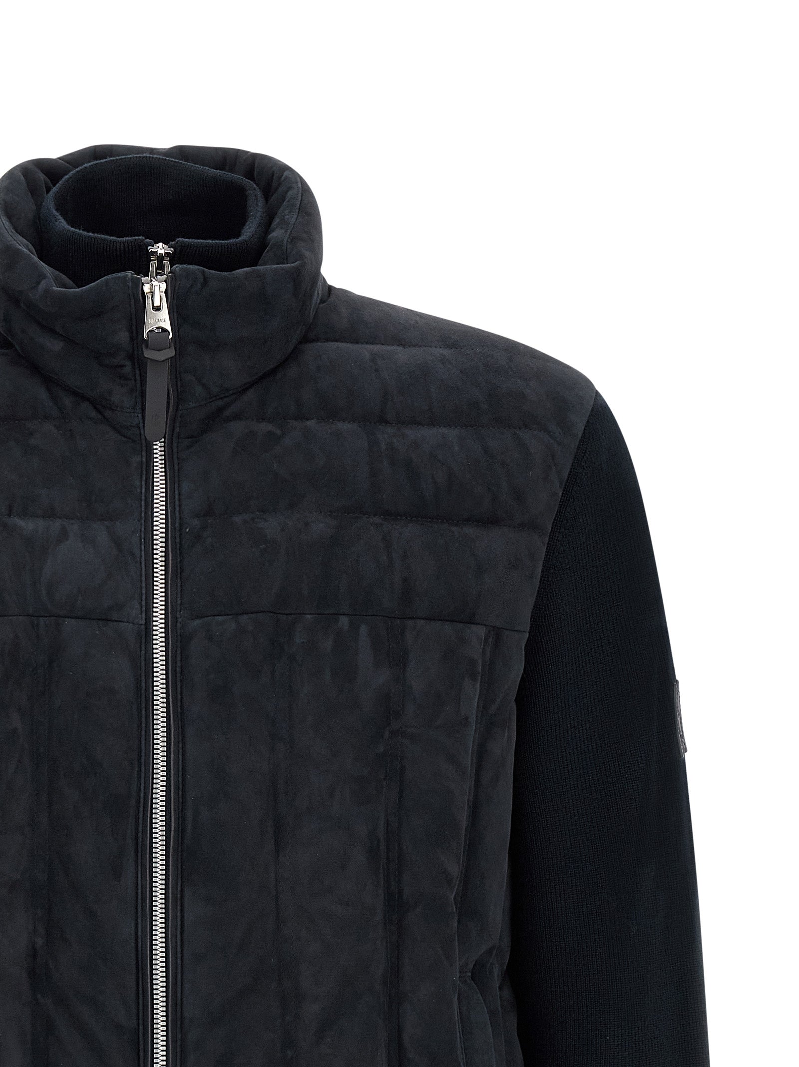 Mackage Blaue Jacke aus reiner Schurwolle in voller Länge