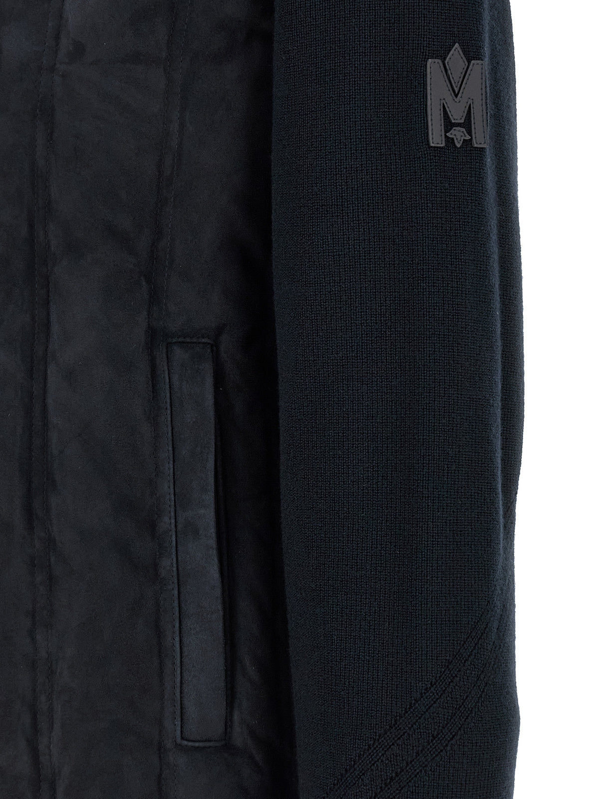 Mackage Blaue Jacke aus reiner Schurwolle in voller Länge