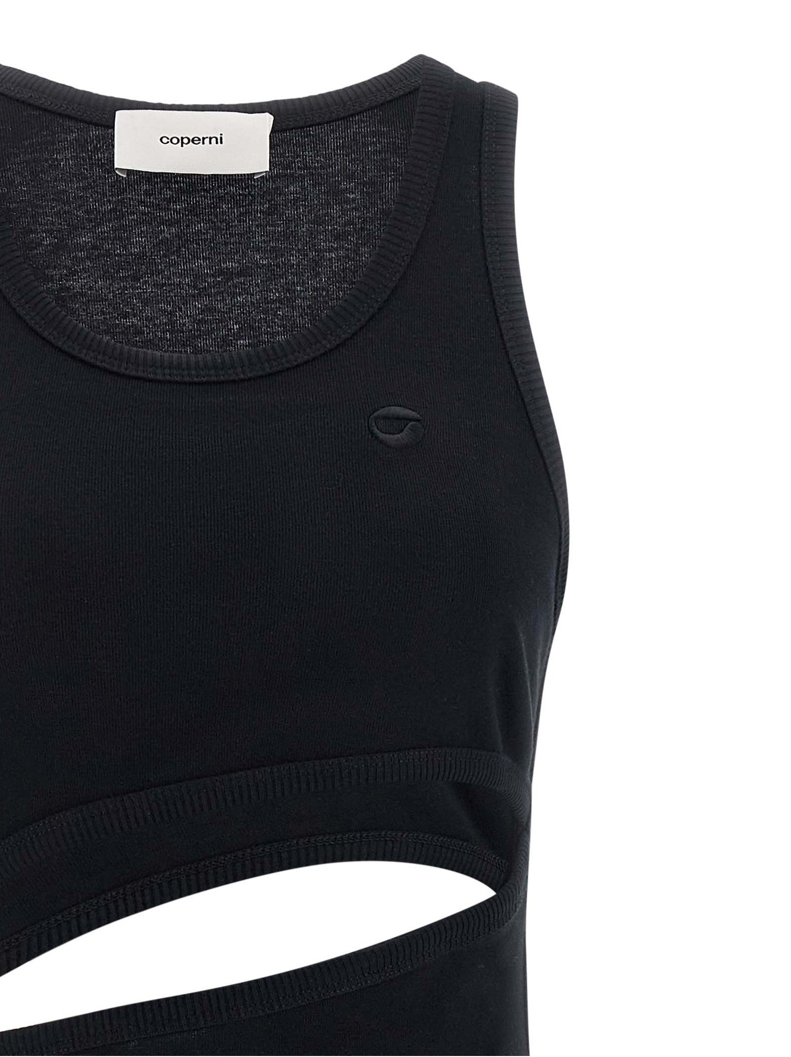 Coperni Schwarzes kurzes Kleid aus Bio-Baumwolle