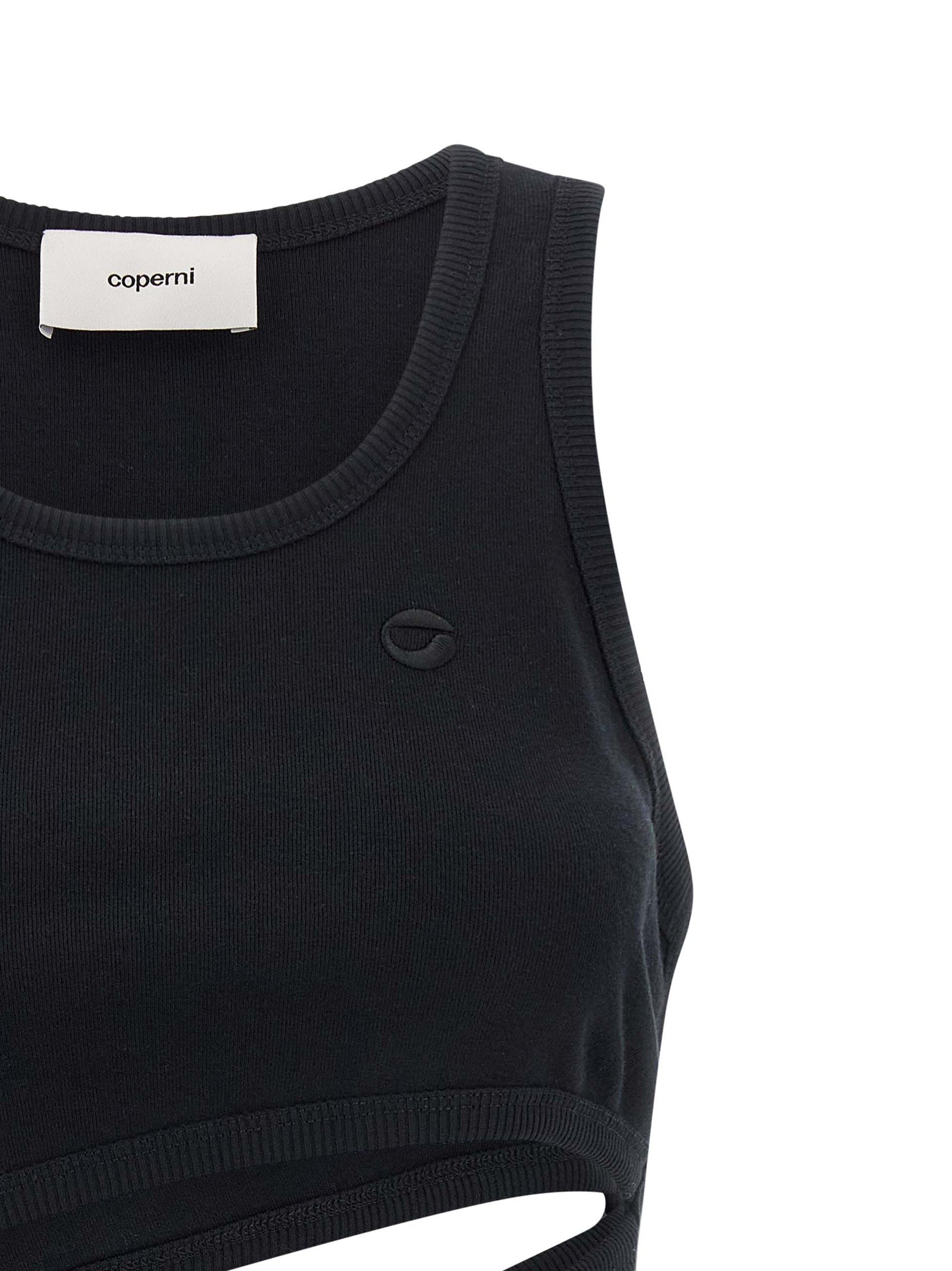 Coperni Schwarzes Bio-Baumwoll-Tanktop
