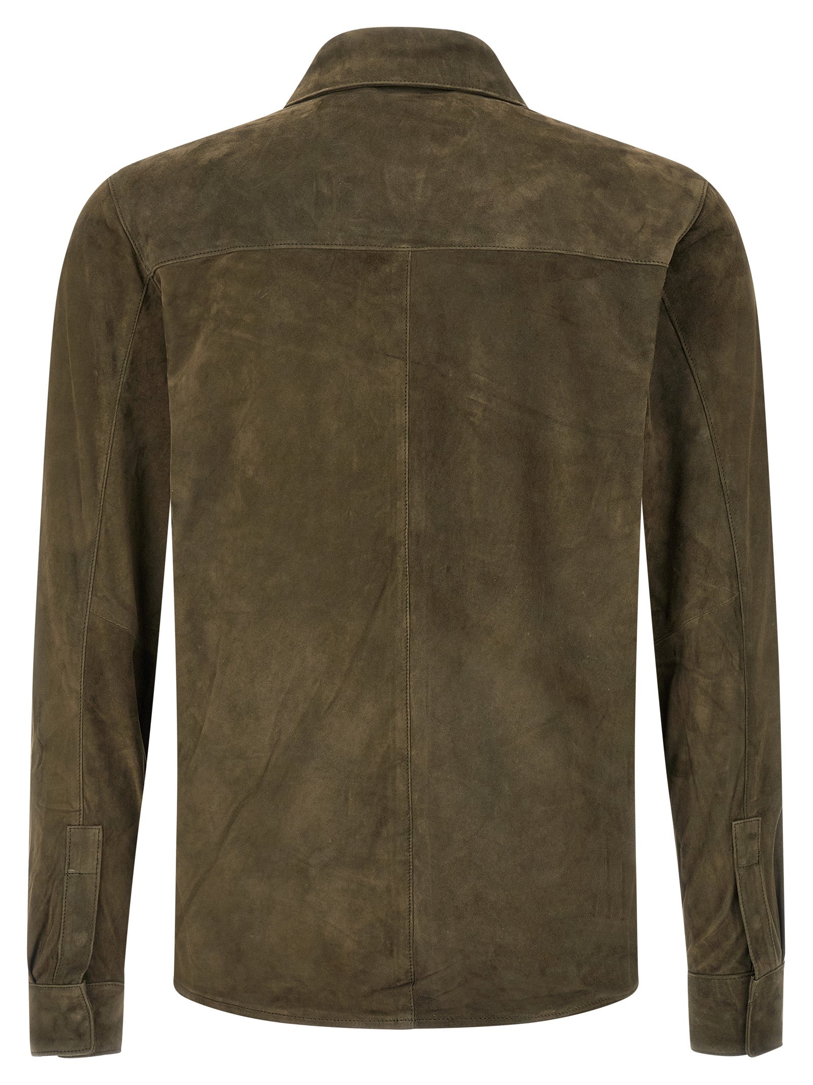 GIORGIO BRATO Zweifarbige Wildlederbluse