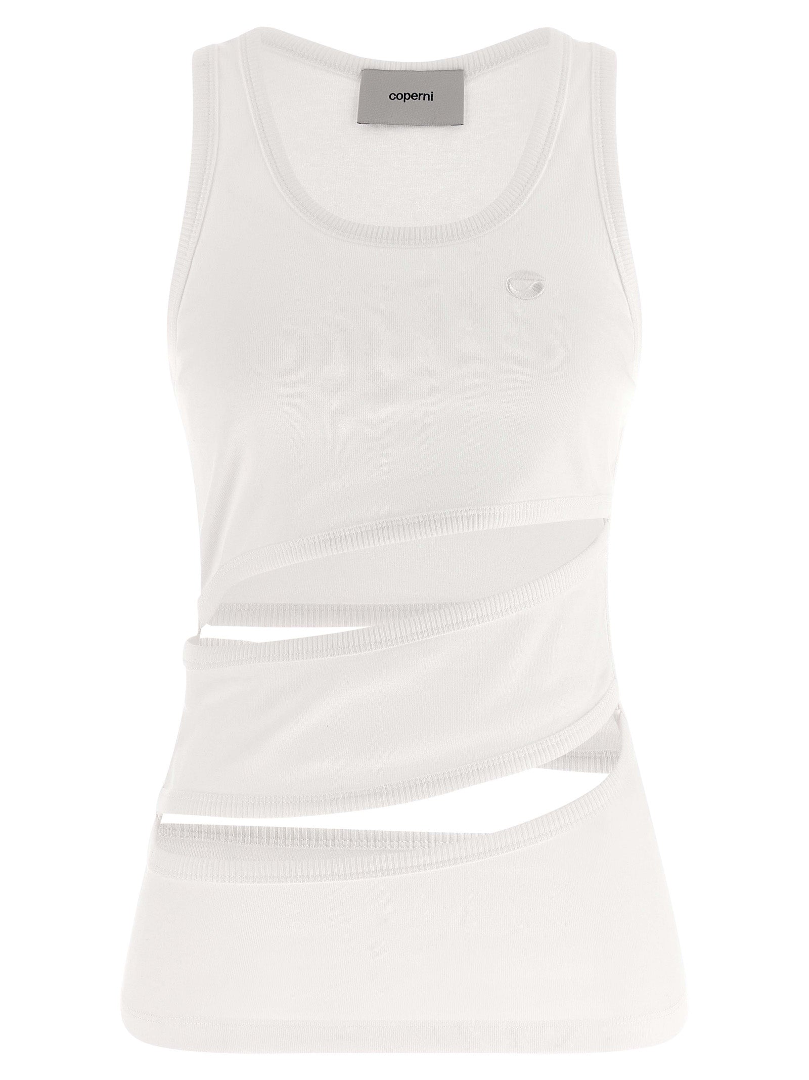 Coperni Weiße Bio-Baumwoll-Trägershirts