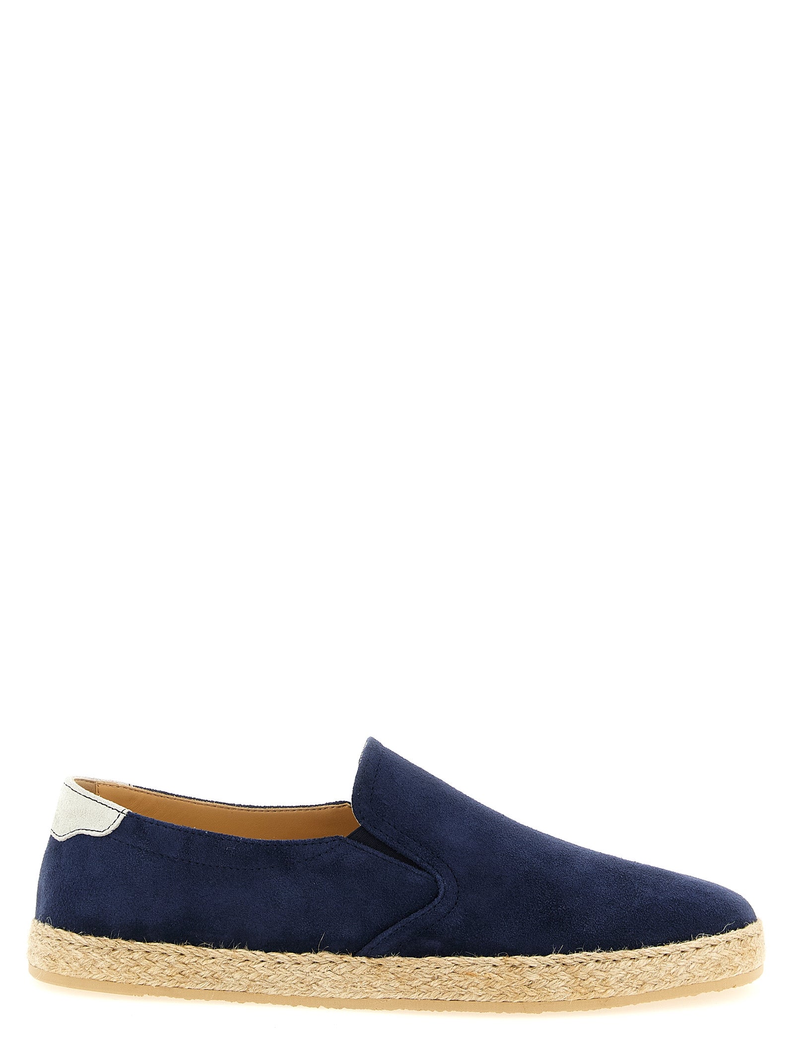 Brunello Cucinelli Espadrilles aus blauem Kalbsleder