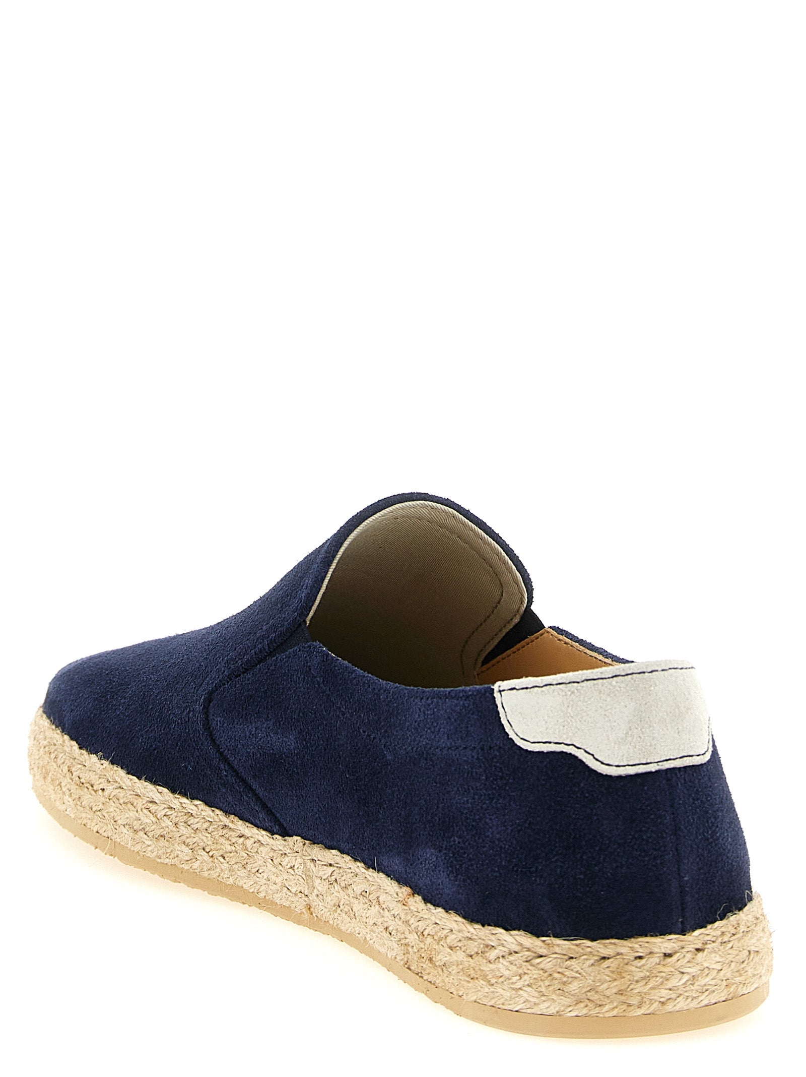 Brunello Cucinelli Espadrilles aus blauem Kalbsleder