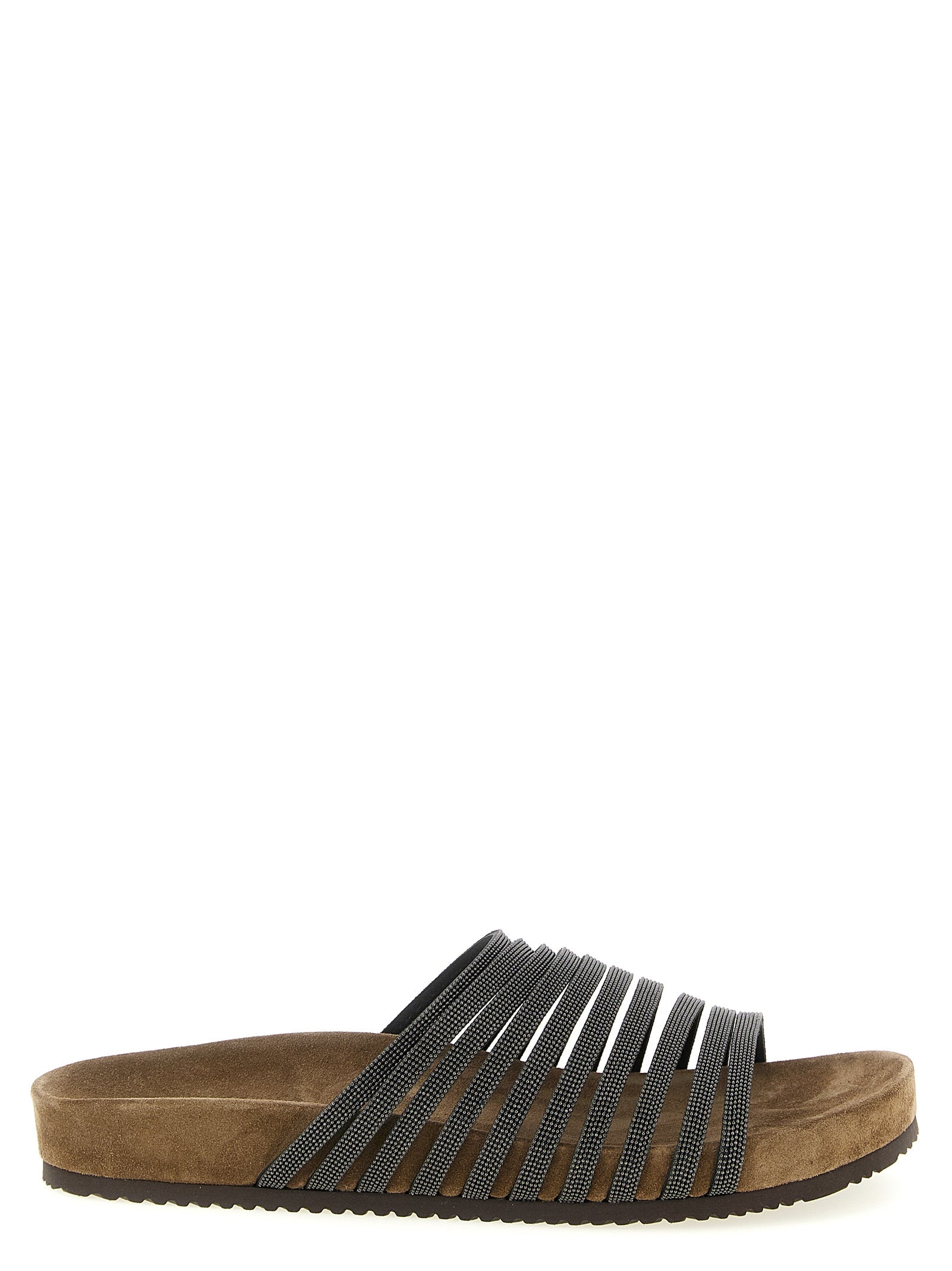 Brunello Cucinelli Schwarze Lammleder-Slipper