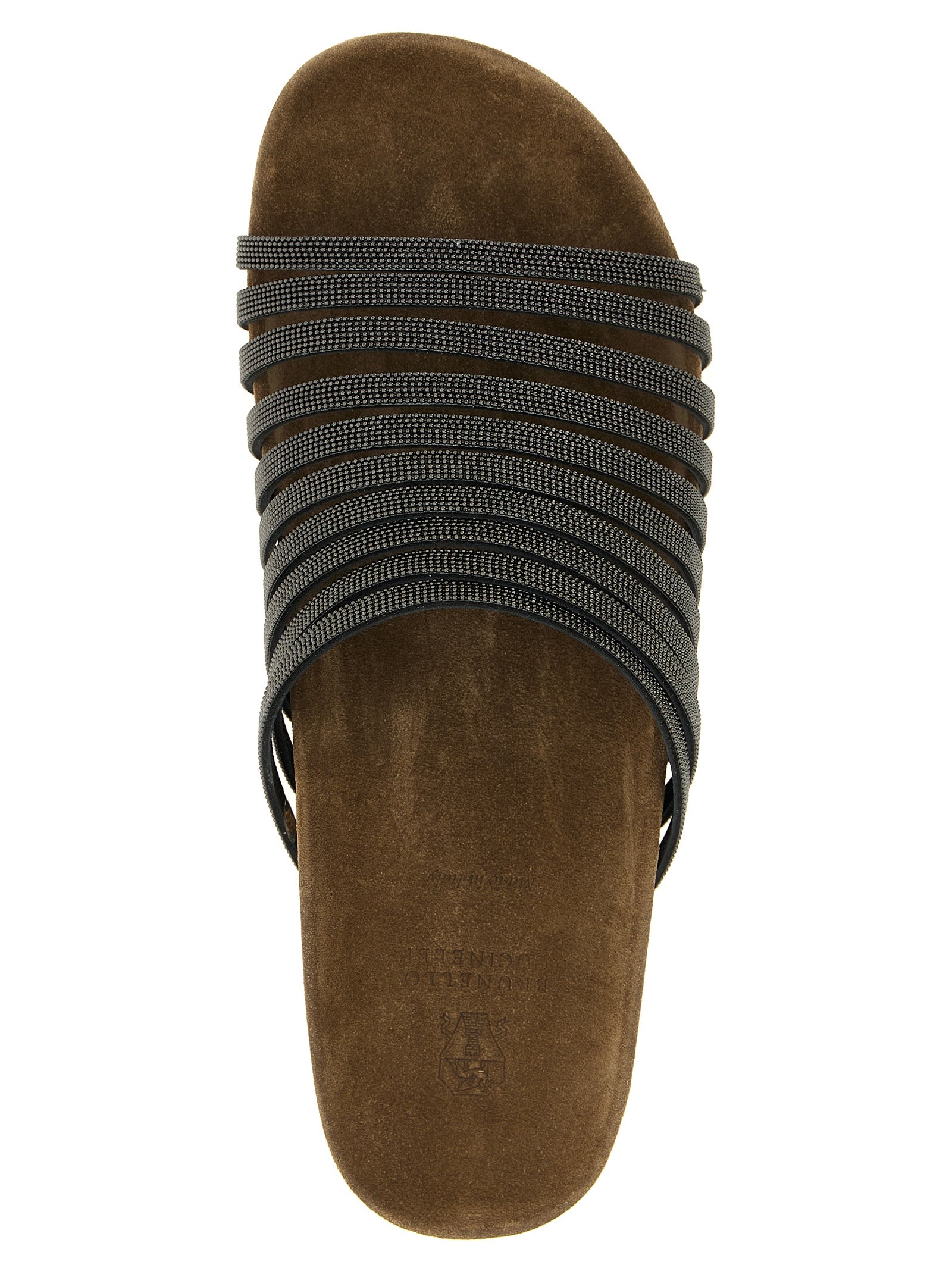 Brunello Cucinelli Schwarze Lammleder-Slipper