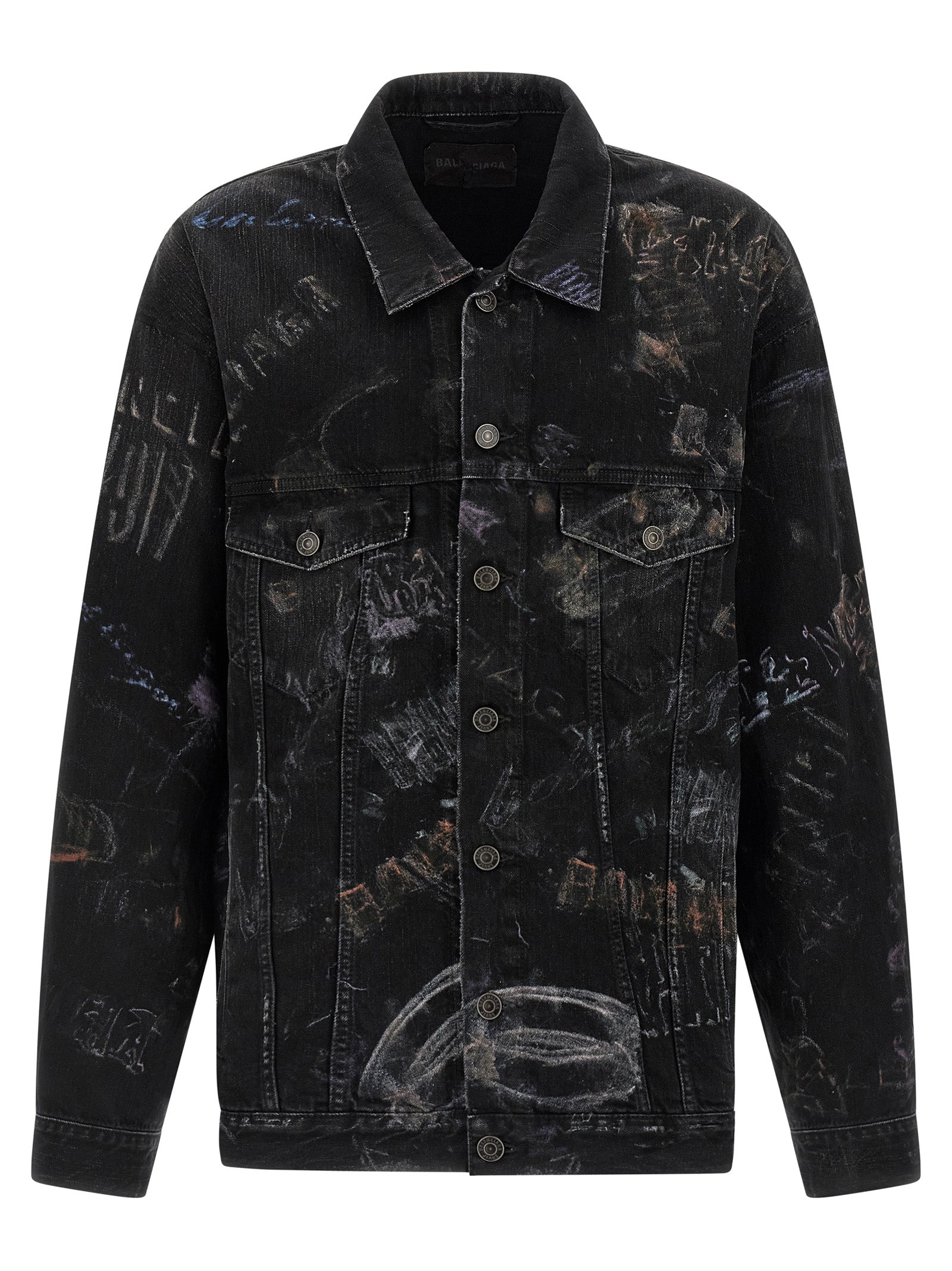 Balenciaga Schwarze Baumwoll-Denimjacke