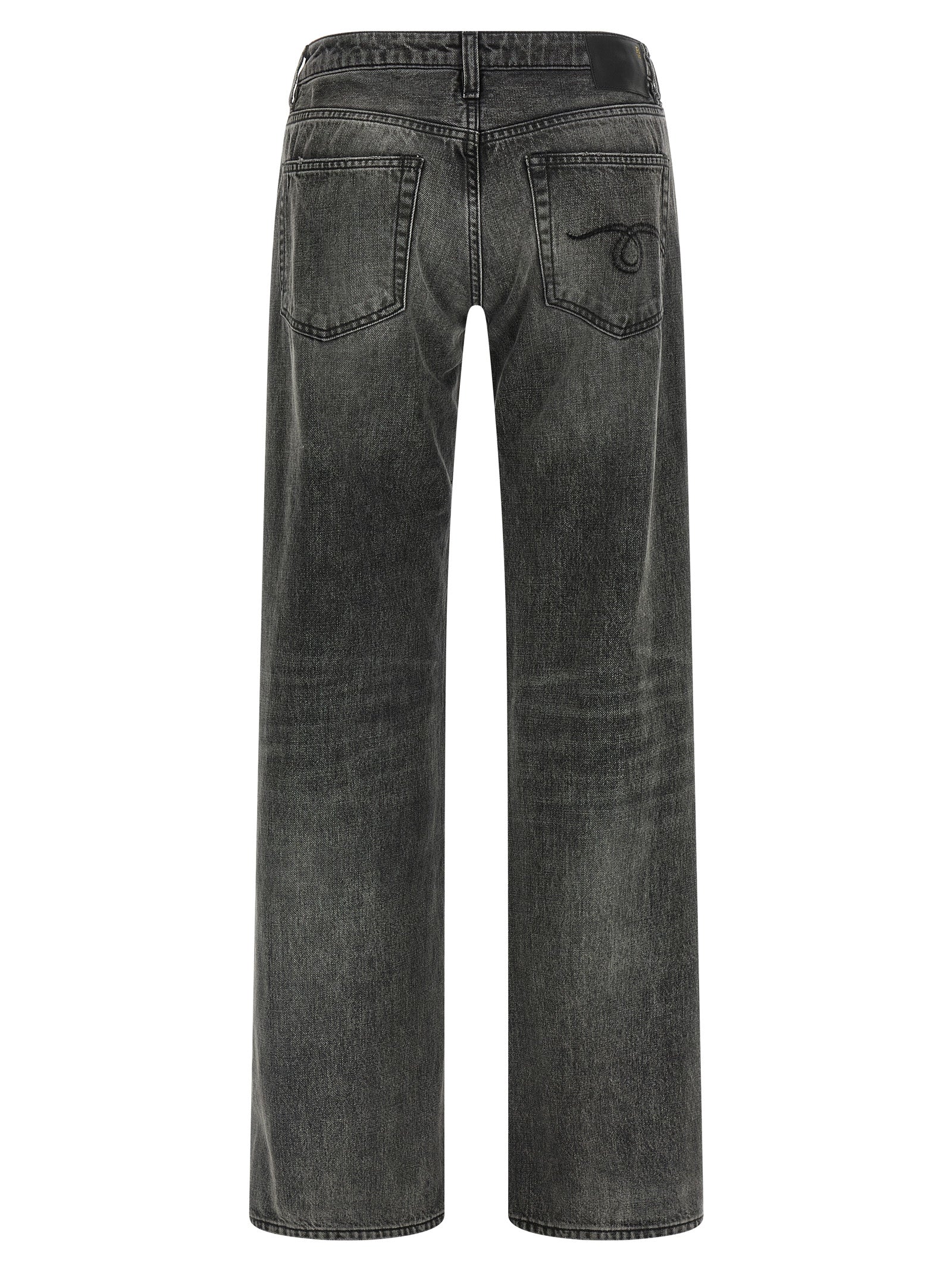 R13 Graue Jeans aus Baumwolle im geraden Schnitt