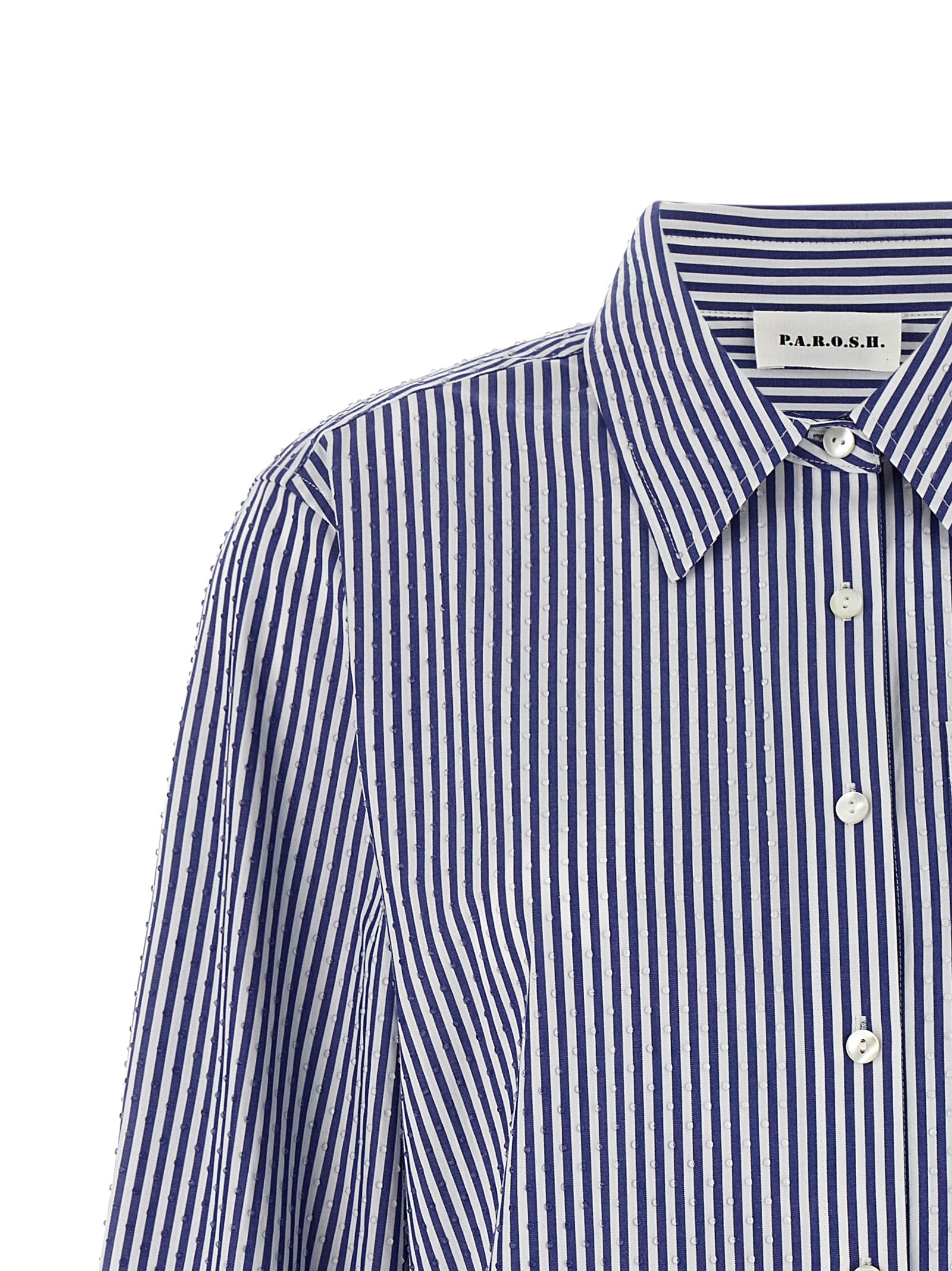 P.A.R.O.S.H. Blaue Baumwollbluse