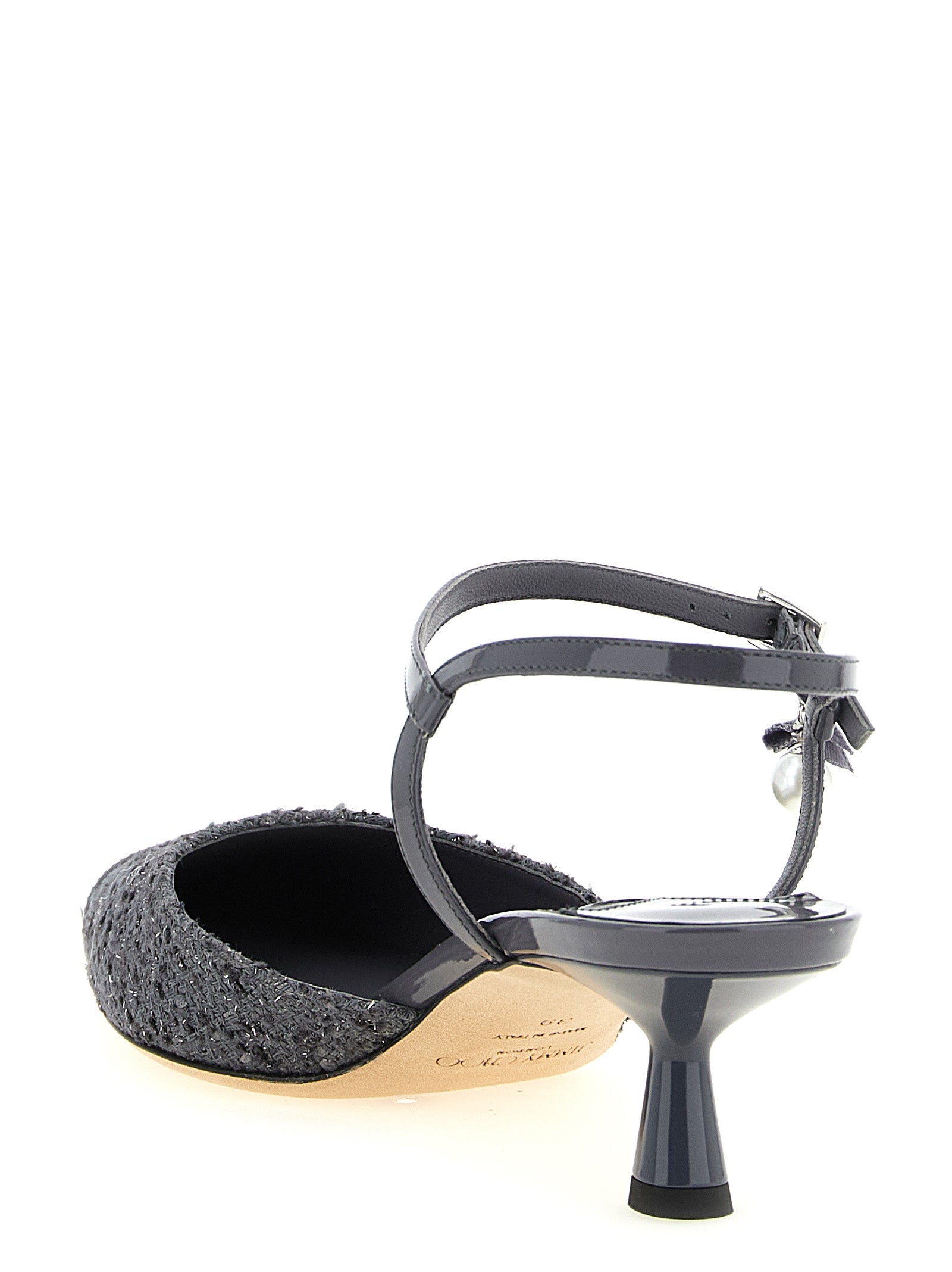 Jimmy Choo Graue Tencel Pumps mit mittlerem Absatz