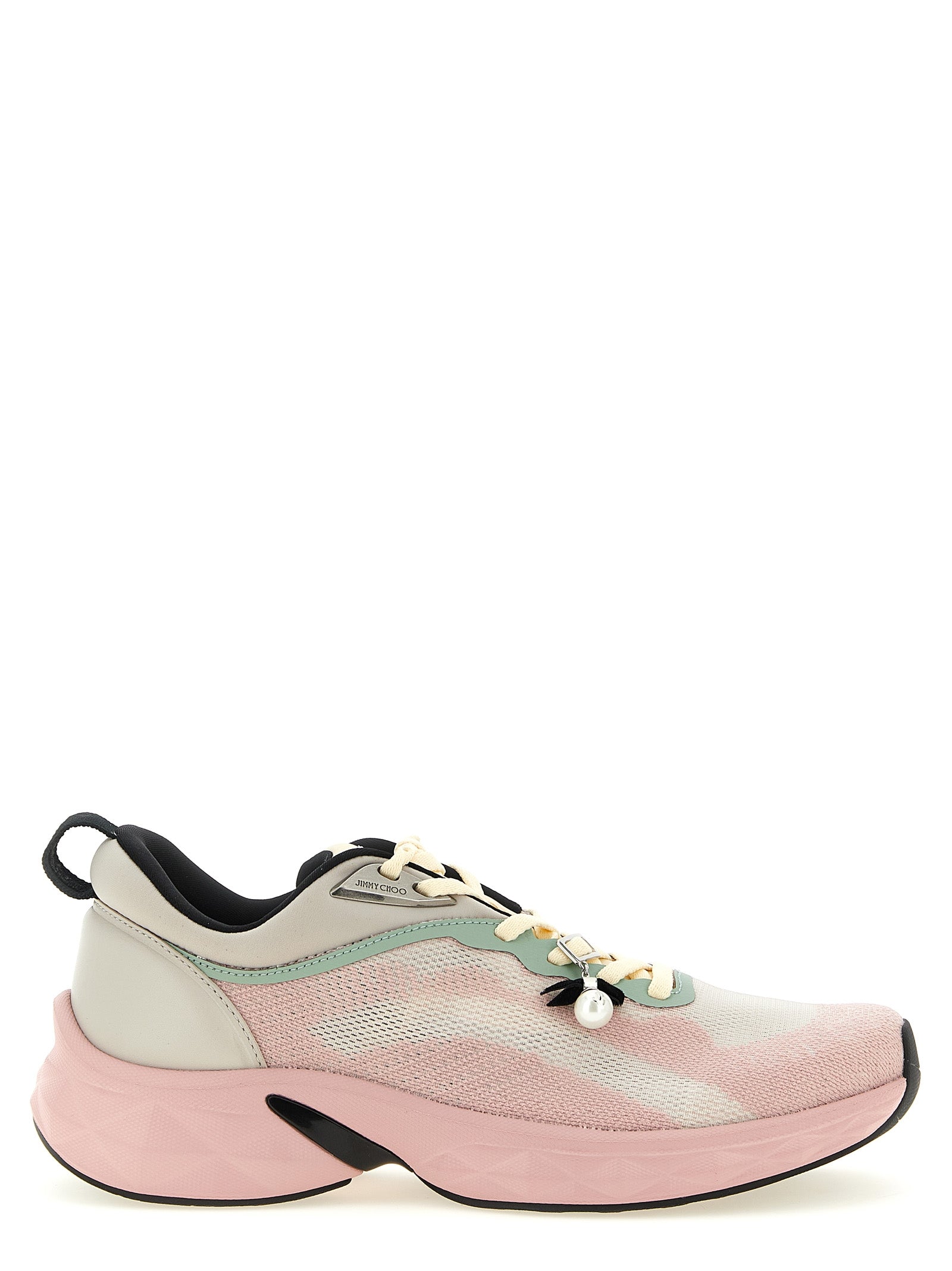 Jimmy Choo Mehrfarbige Tencel-Sneaker im Athletic-Look