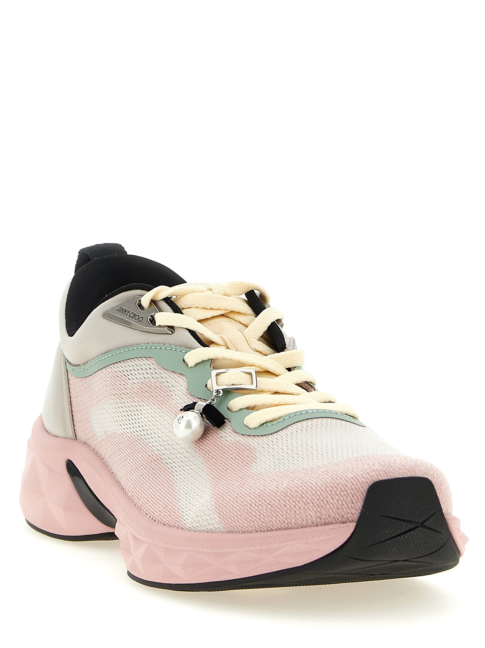 Jimmy Choo Mehrfarbige Tencel-Sneaker im Athletic-Look