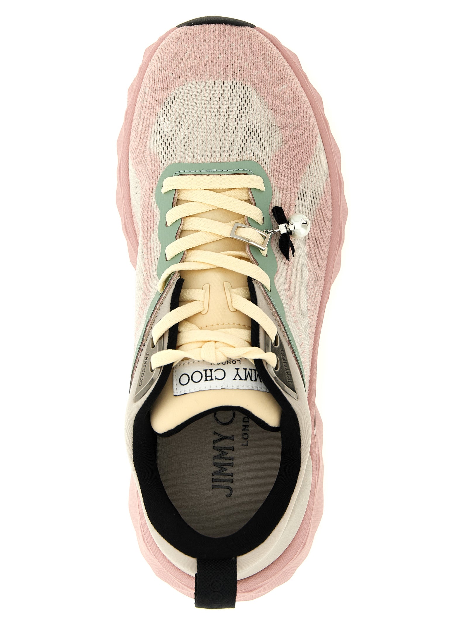 Jimmy Choo Mehrfarbige Tencel-Sneaker im Athletic-Look