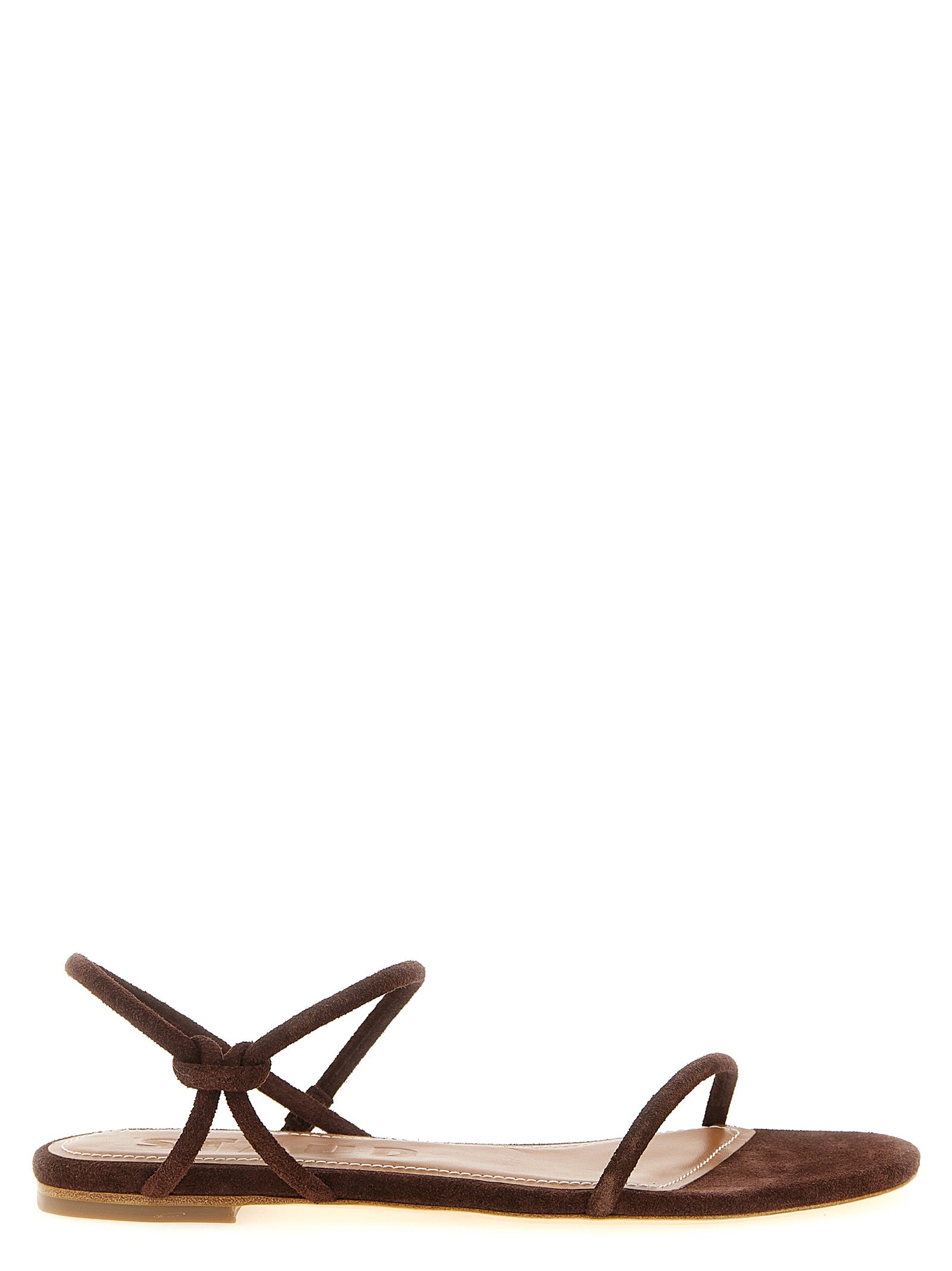 Staud Braune Sandalen aus Rindsleder