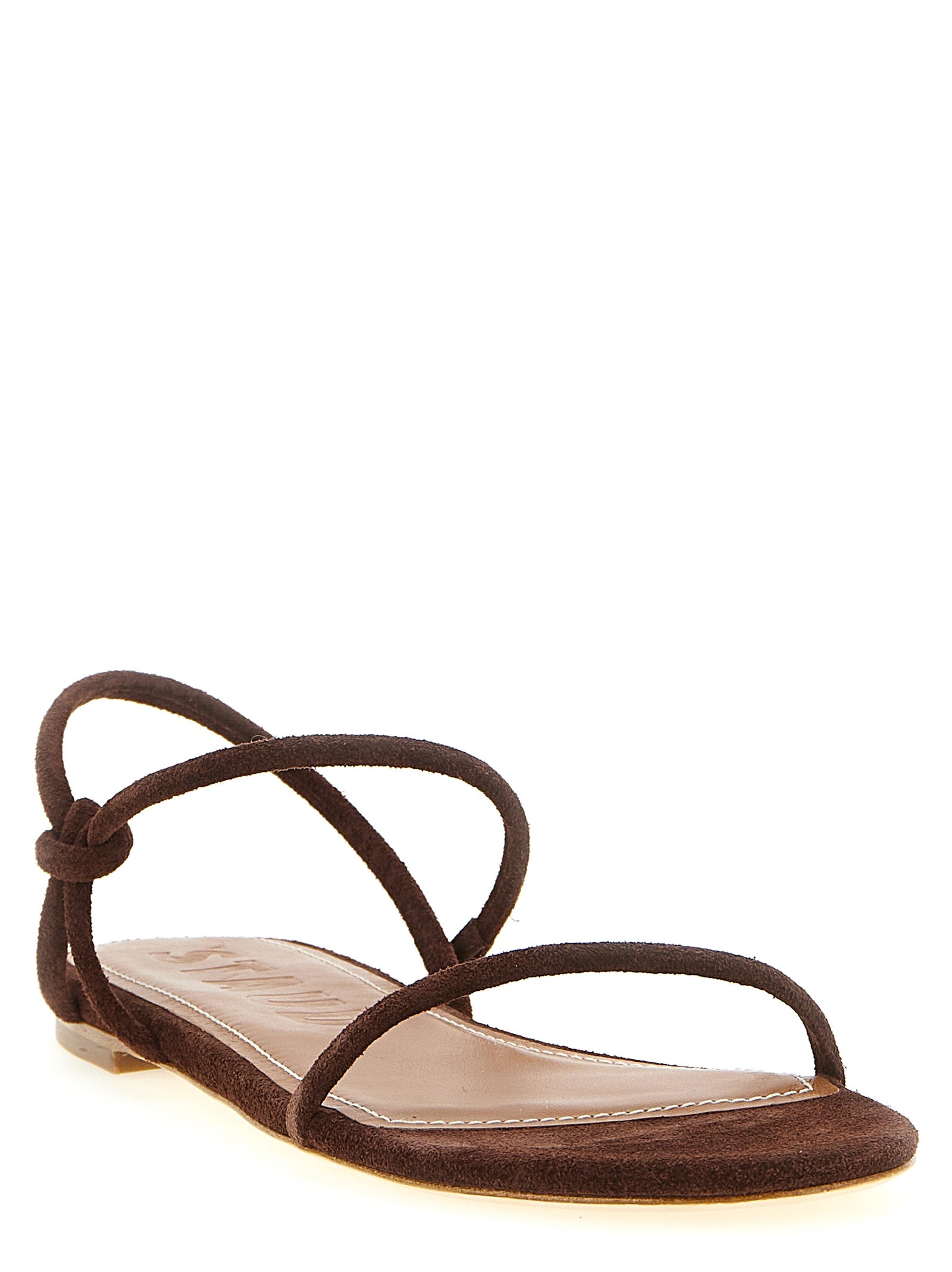 Staud Braune Sandalen aus Rindsleder