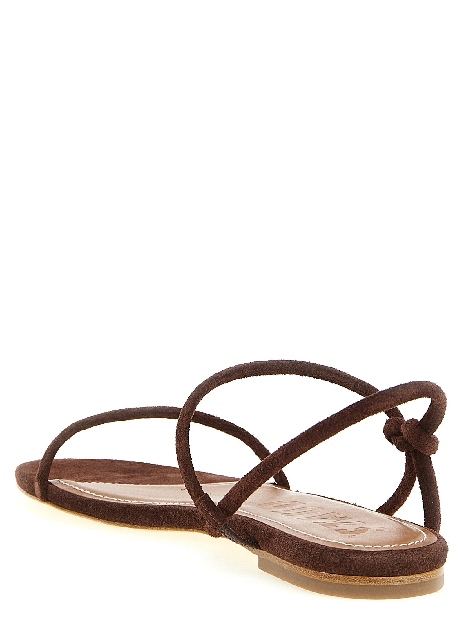 Staud Braune Sandalen aus Rindsleder
