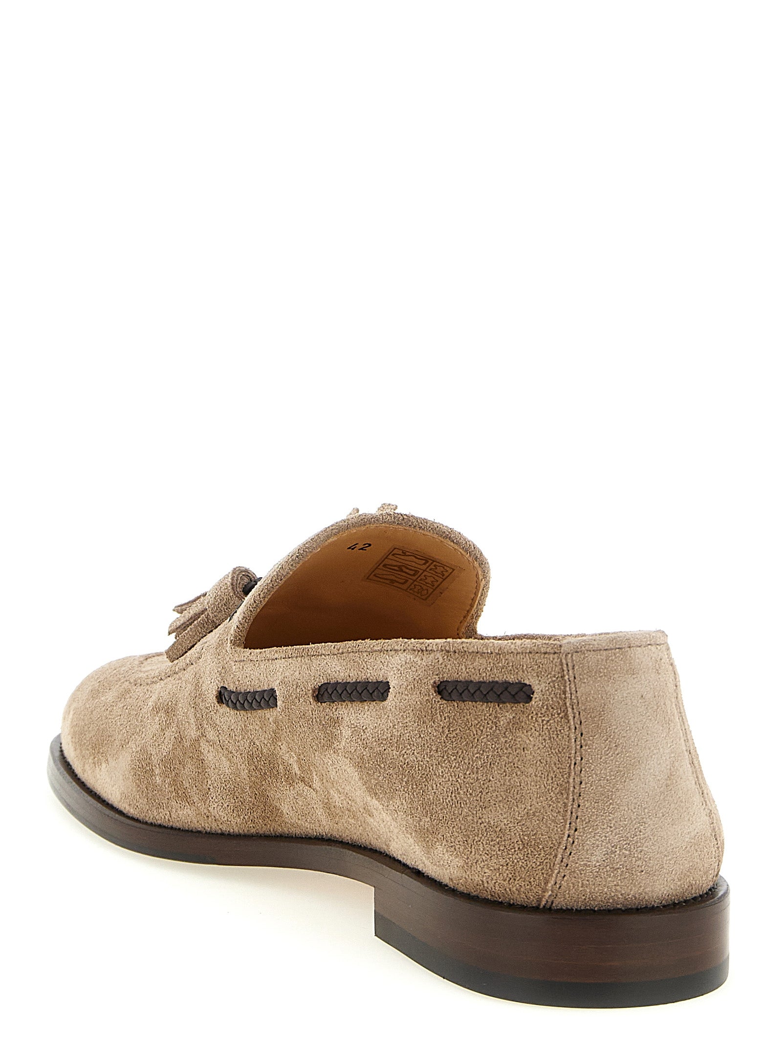 Brunello Cucinelli Braune Kalbsleder-Slipper