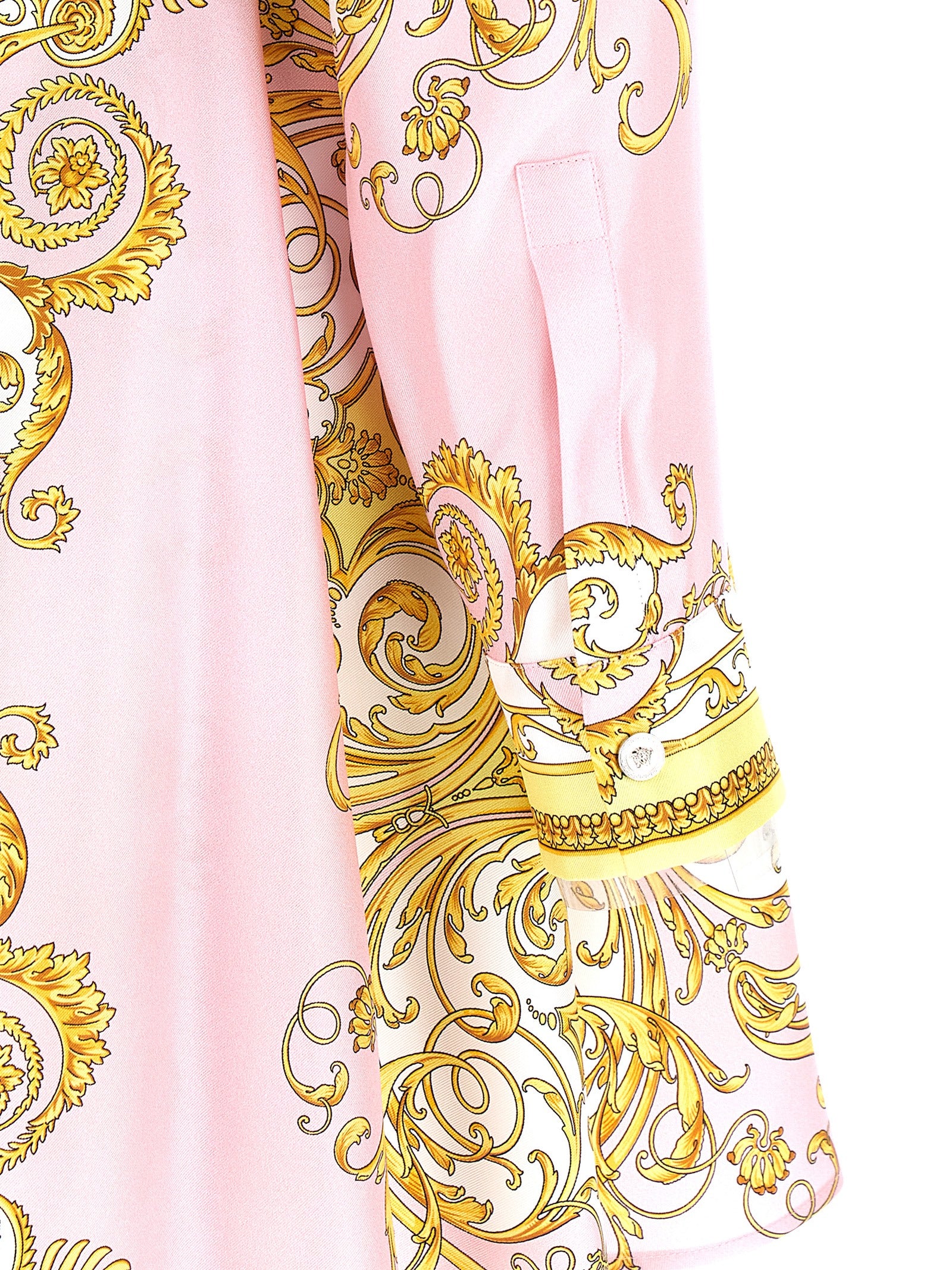Versace Kurzes Seidenkleid in Multicolor
