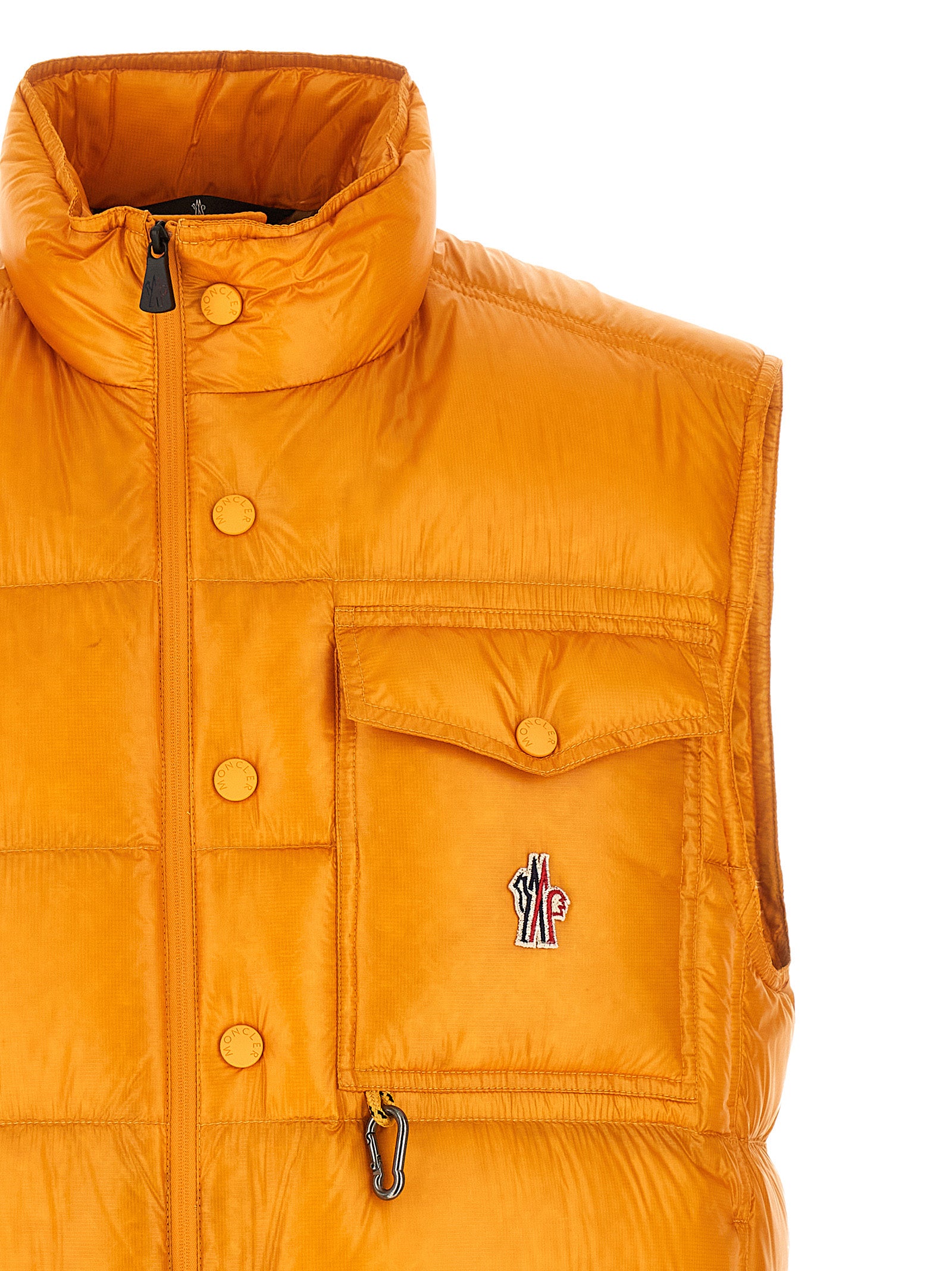 Moncler Grenoble Ärmellose Zweifarbige Polyesterjacke