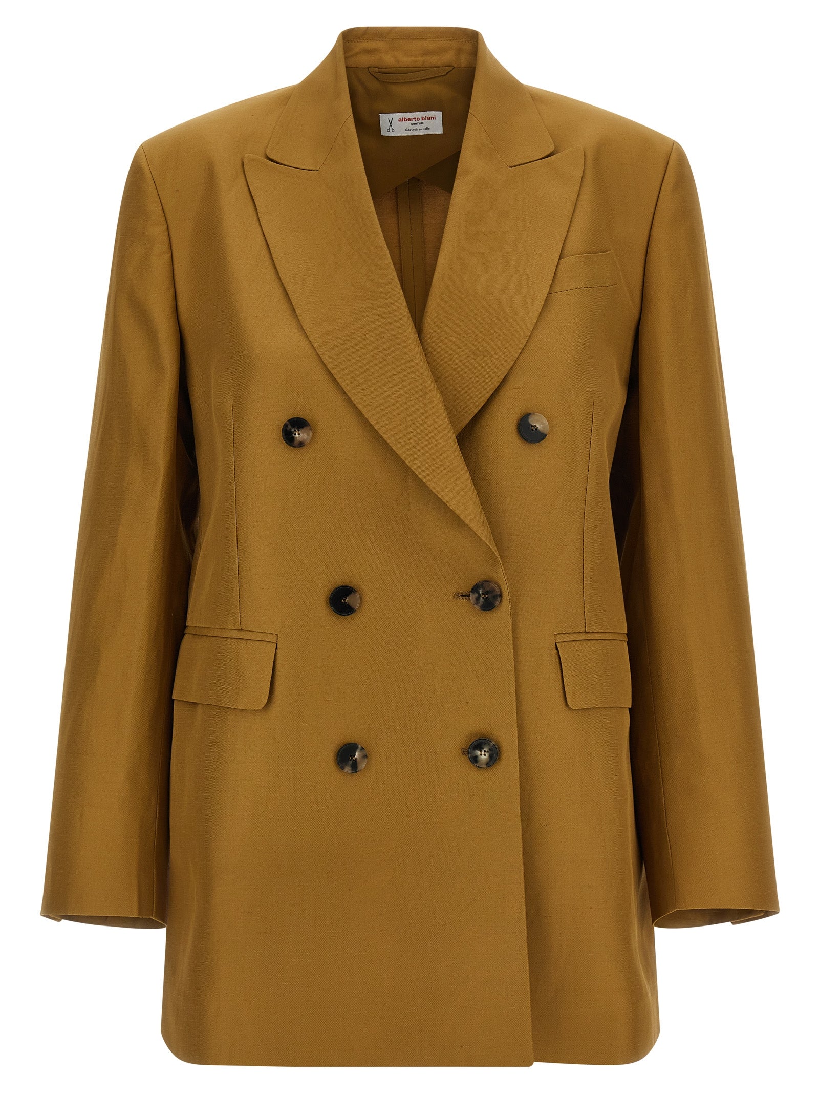 Alberto Biani Brauner Viskose-Blazer