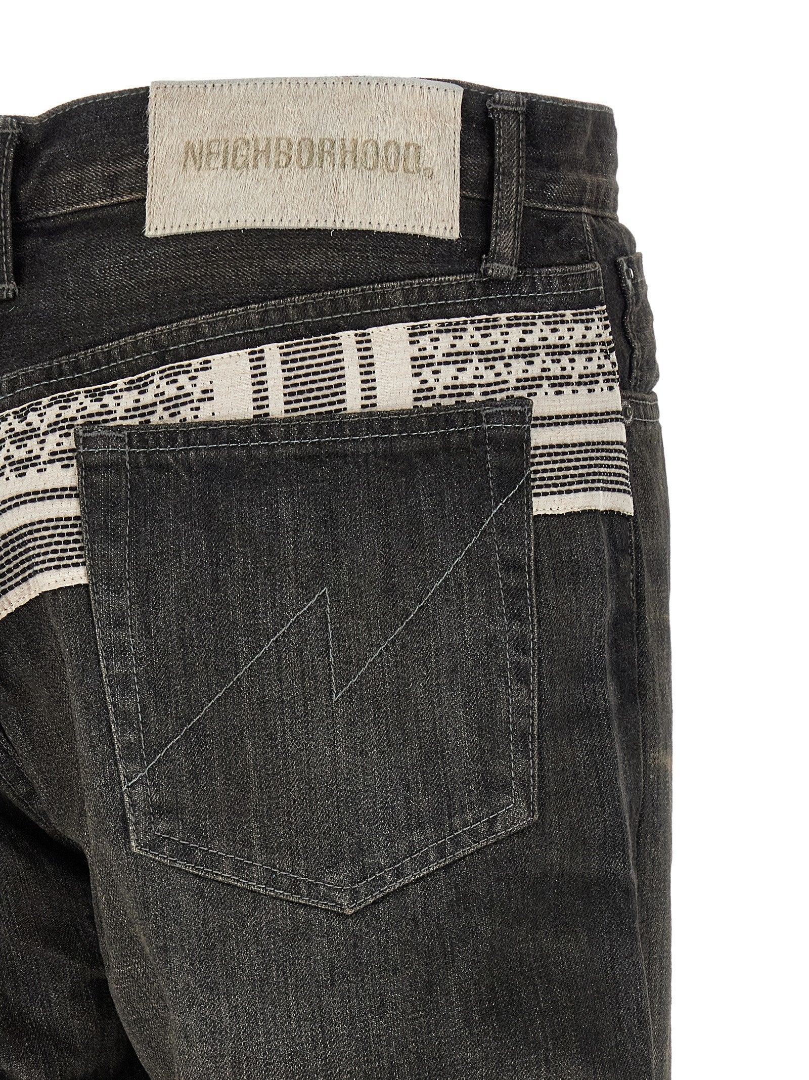 Yohji Yamamoto Schwarze Baumwoll-Jeans mit schmal zulaufendem Bein