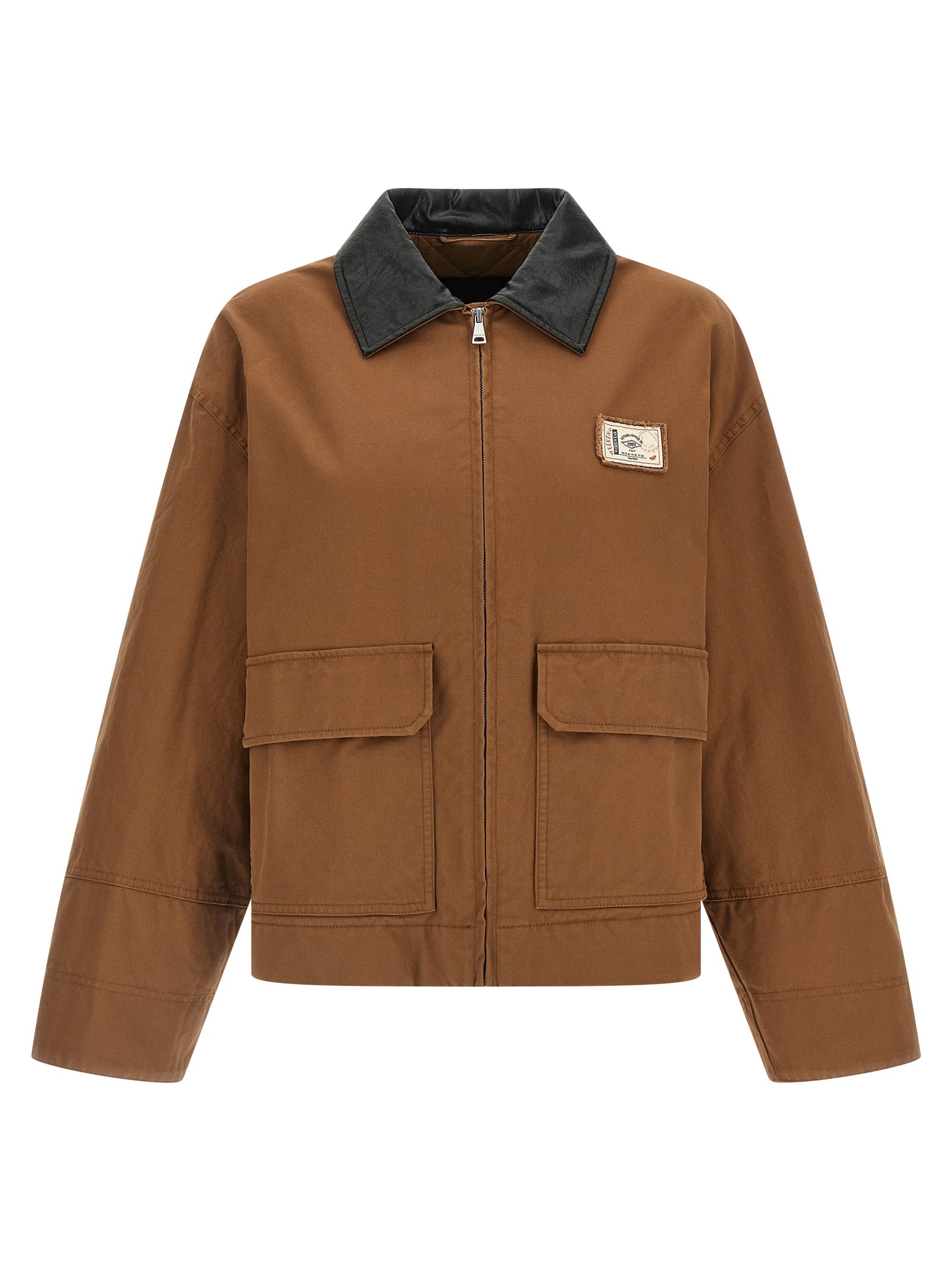 Max Mara Braune Baumwolljacke in voller Länge