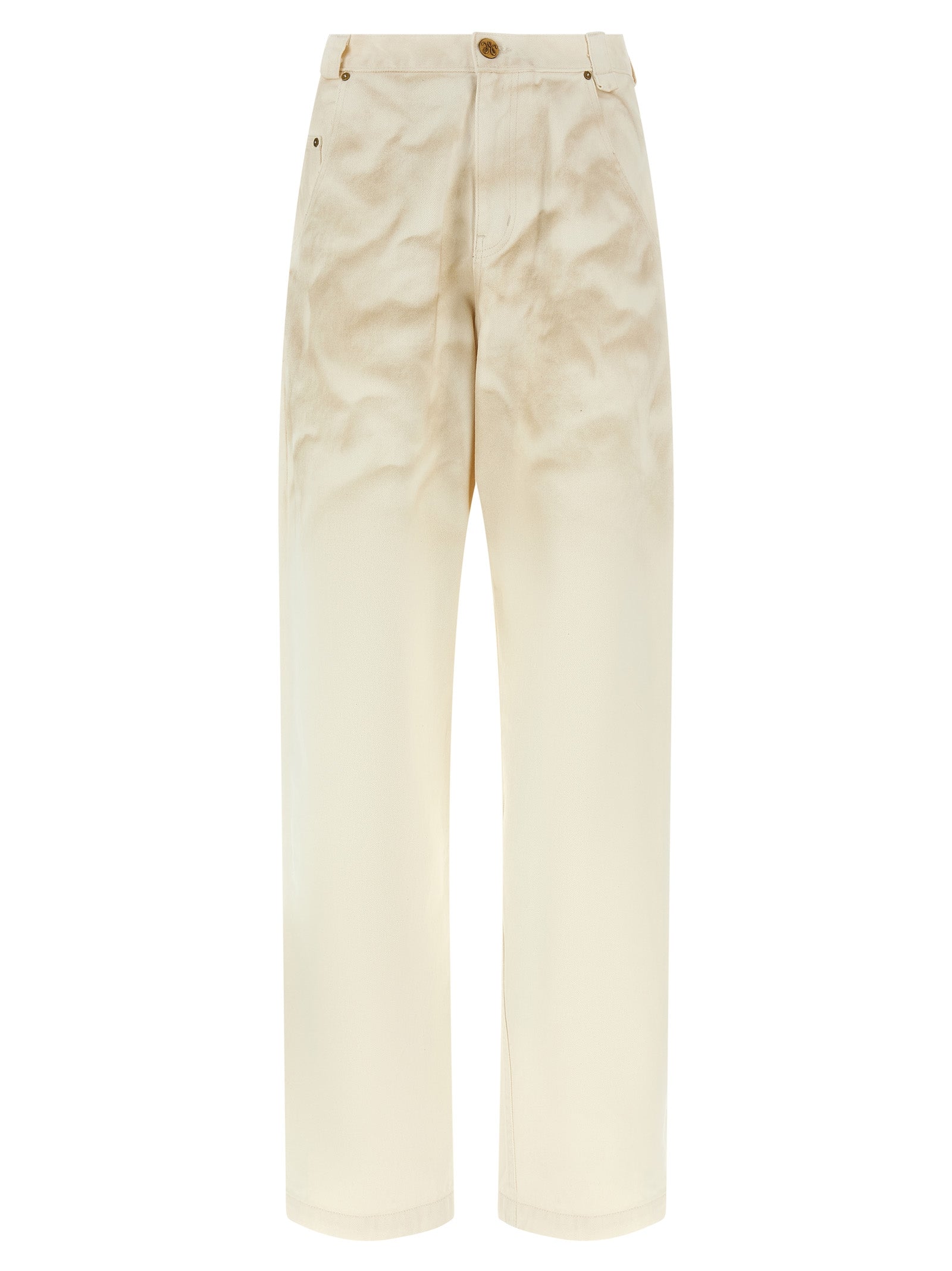 WILLY CHAVARRIA Beige Baumwoll-Jeans mit schmal zulaufendem Bein