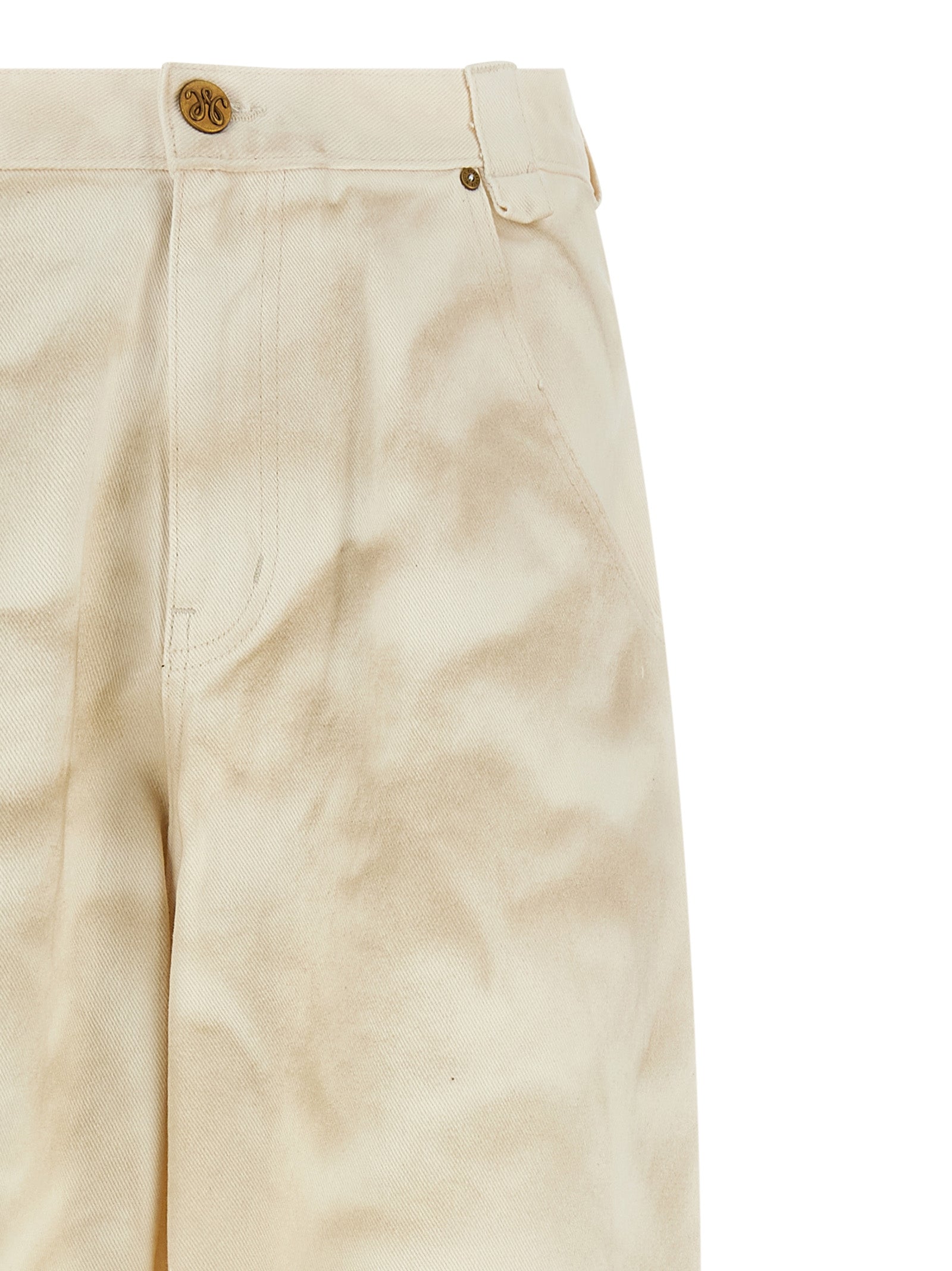 WILLY CHAVARRIA Beige Baumwoll-Jeans mit schmal zulaufendem Bein