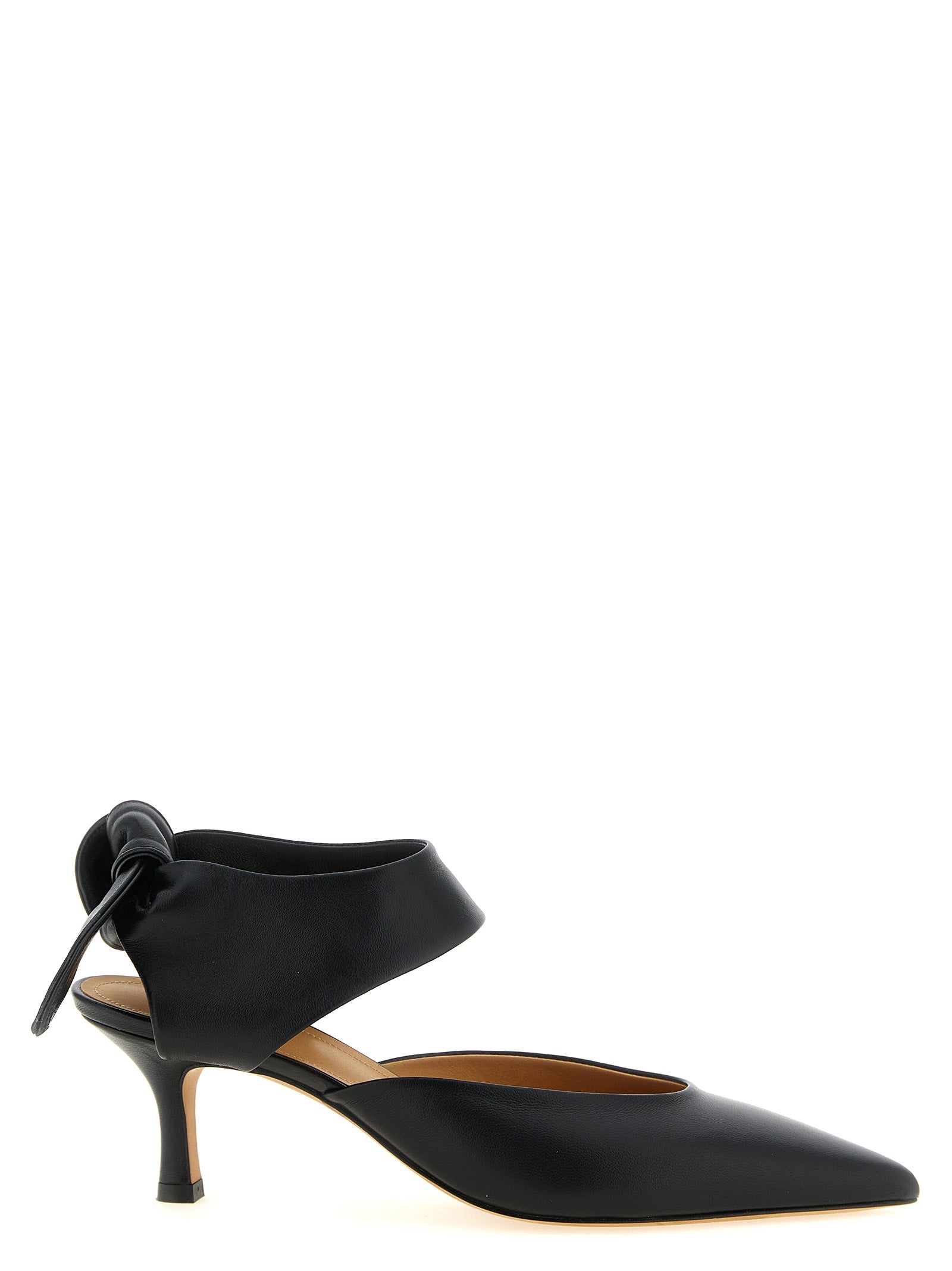 ODISSI Schwarze Pumps aus Lammleder mit mittlerem Absatz