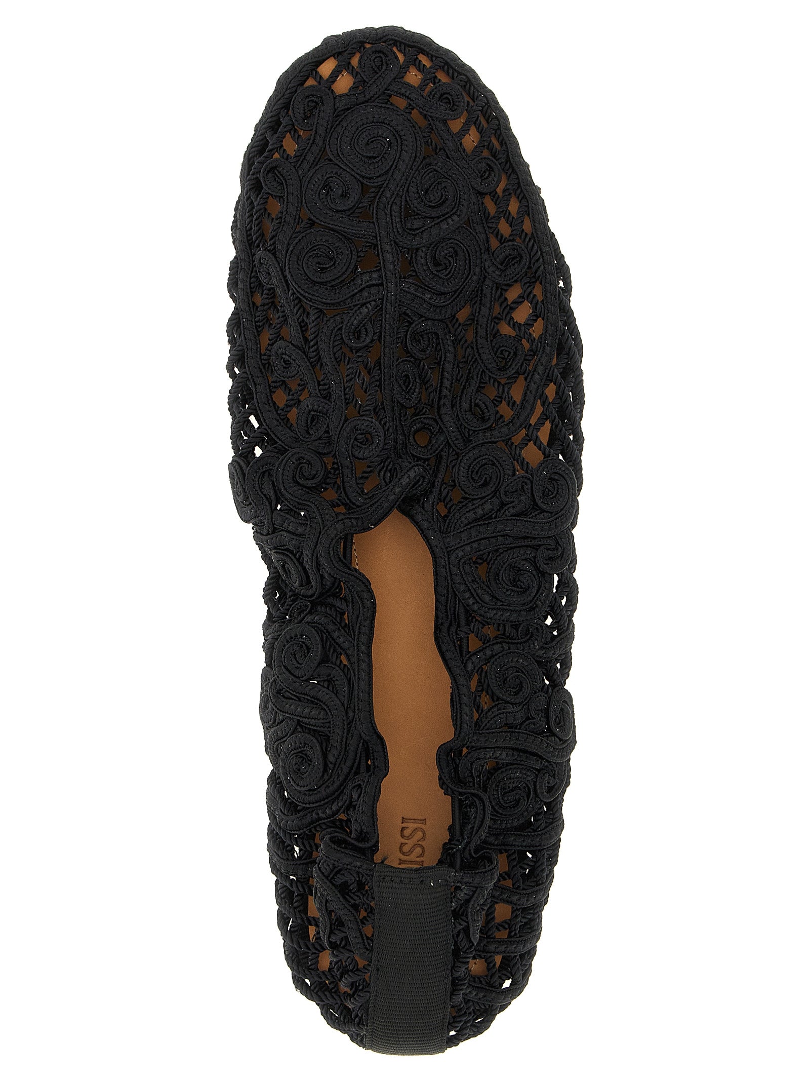 ODISSI Schwarze Ballerinas aus Polyester