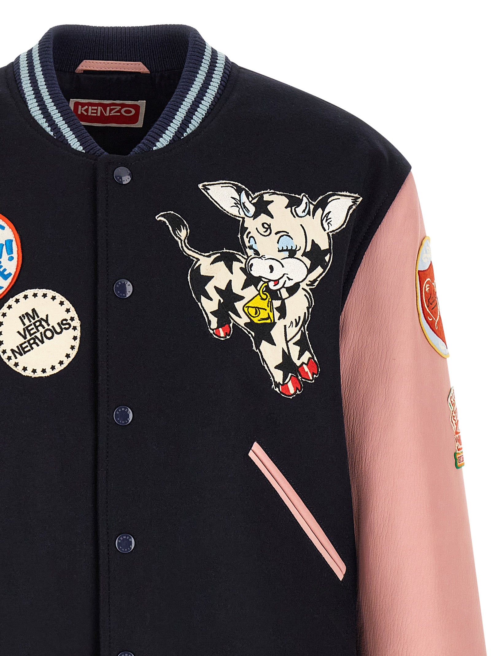 Kenzo Mehrfarbige Woll-Bomberjacke