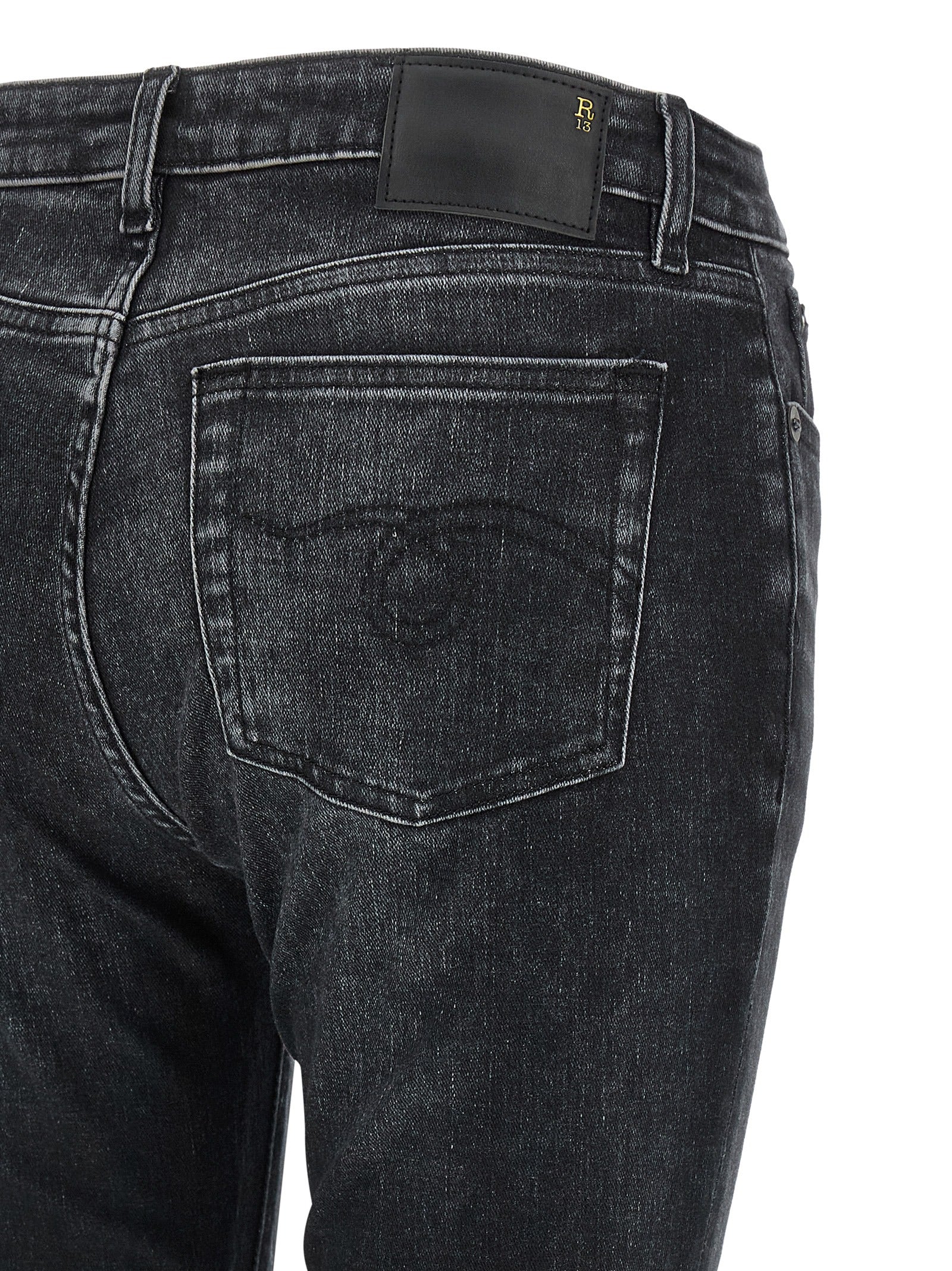 R13 Schwarze Baumwolljeans Denim