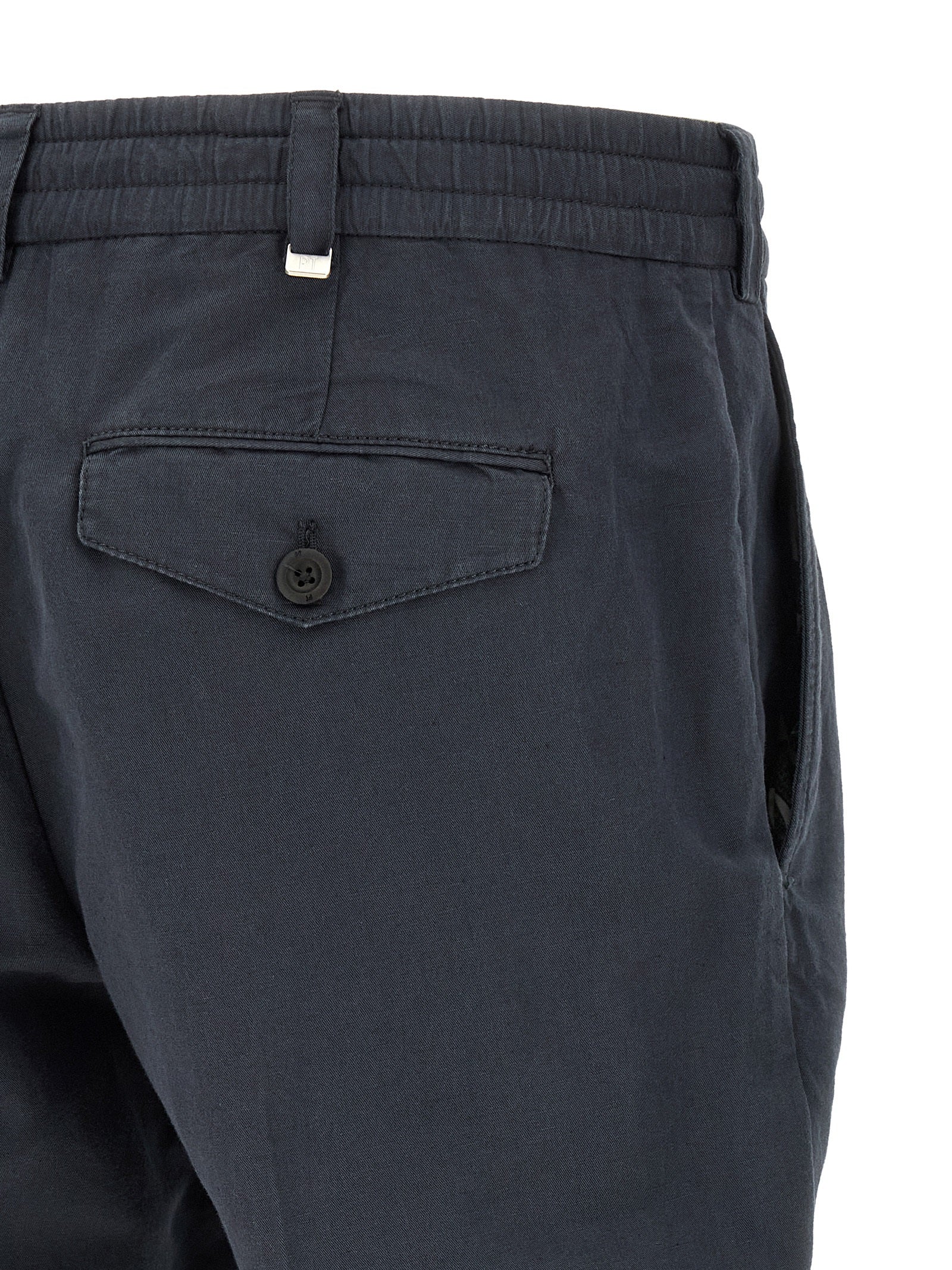 PT Torino Blaue Leinenhose