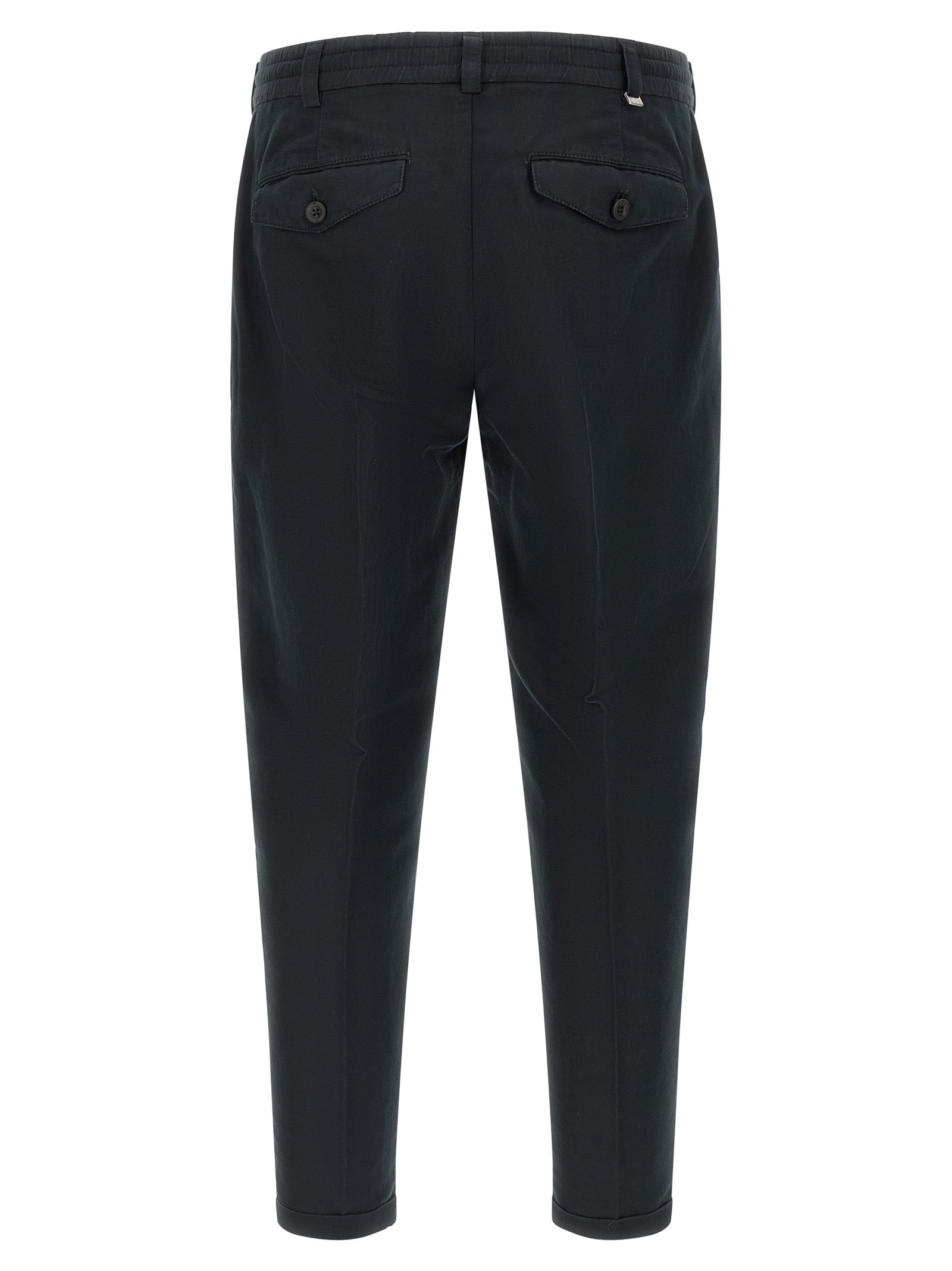 PT Torino Schwarze Leinen-Chino