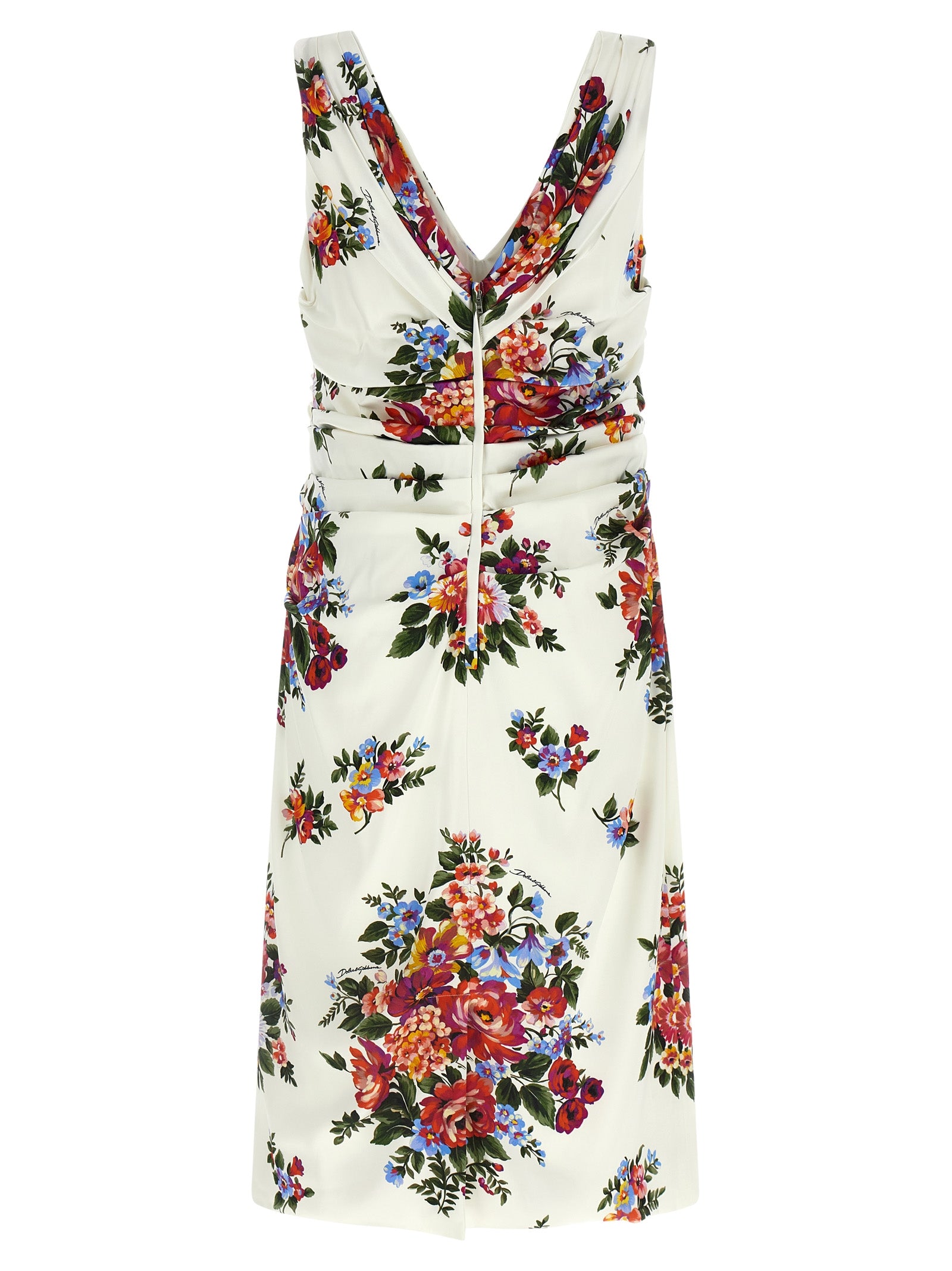 Dolce & Gabbana Weißes Midikleid aus Viskose