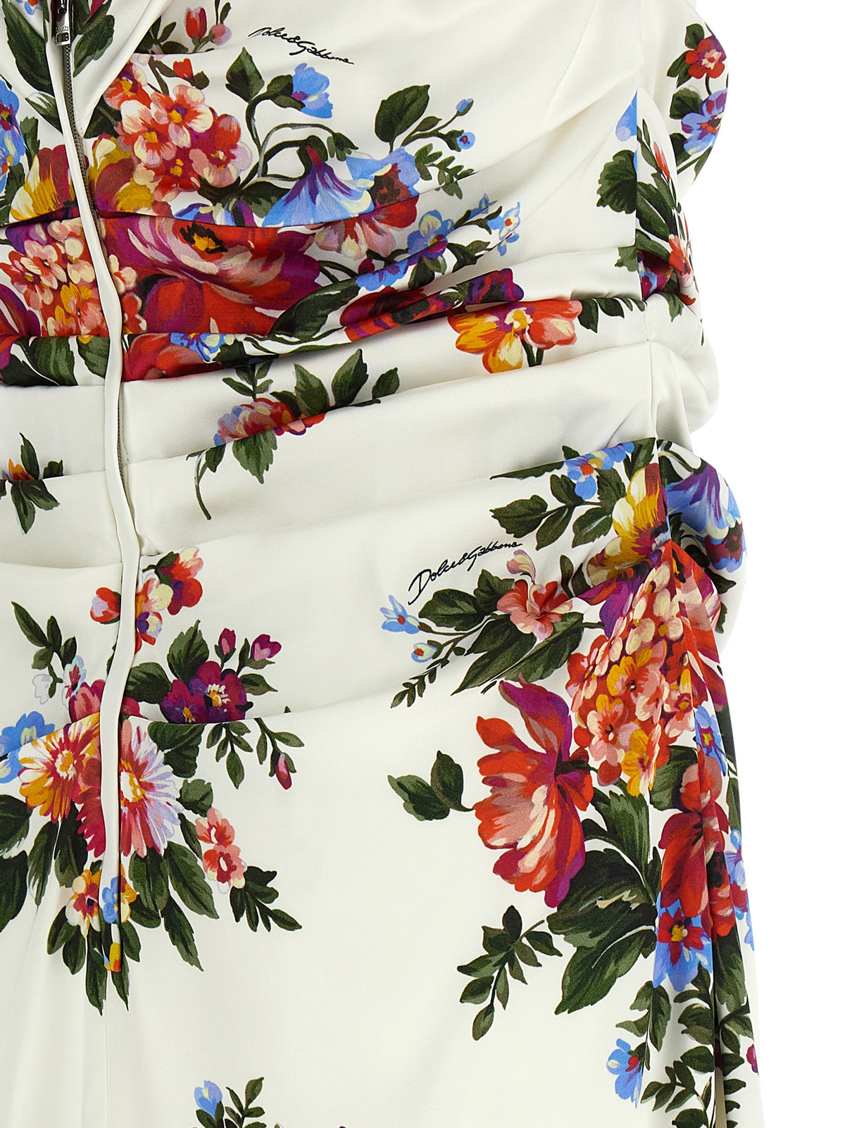 Dolce & Gabbana Weißes Midikleid aus Viskose