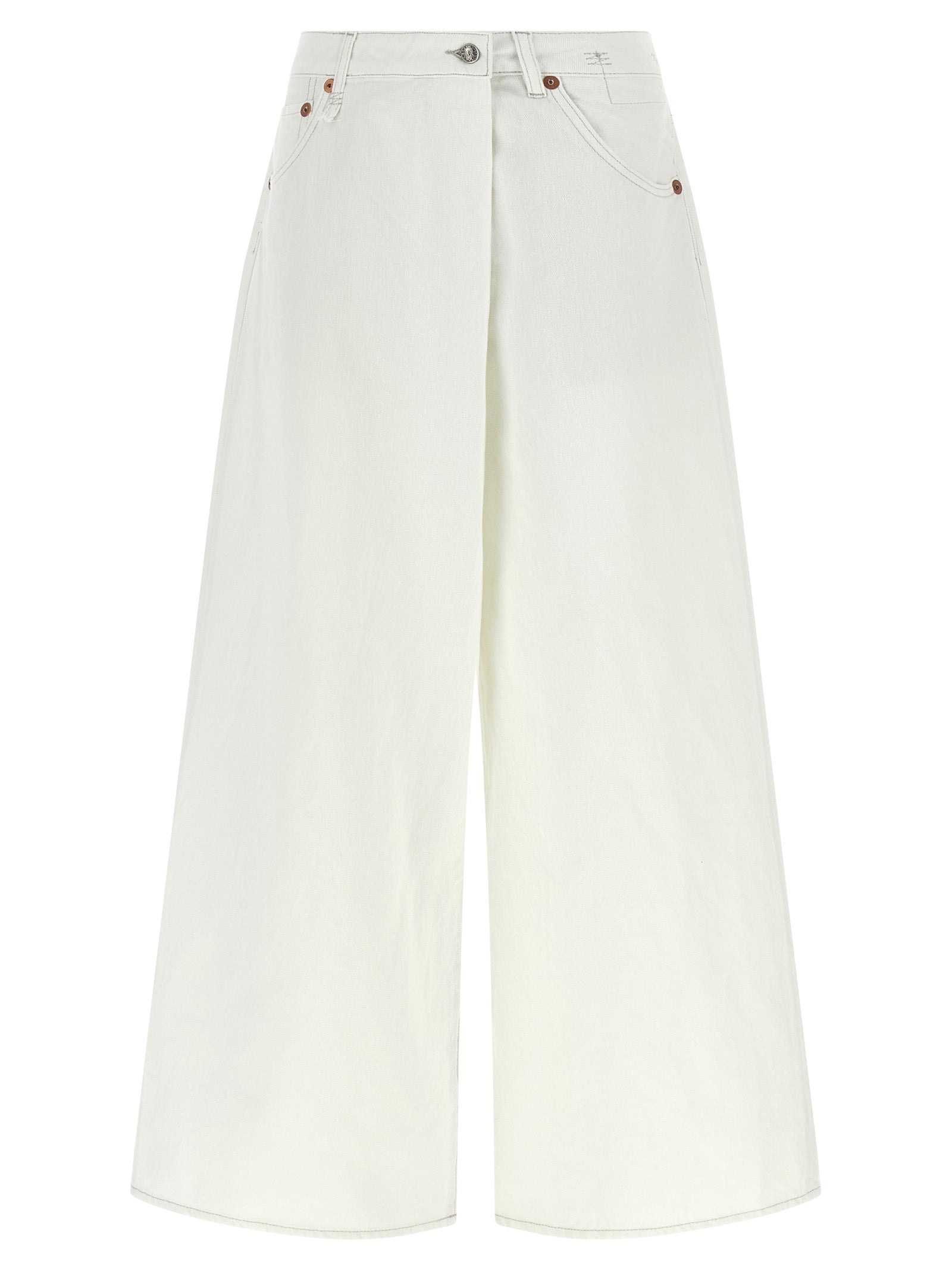 R13 Weiße Baumwoll-Jeans Denim