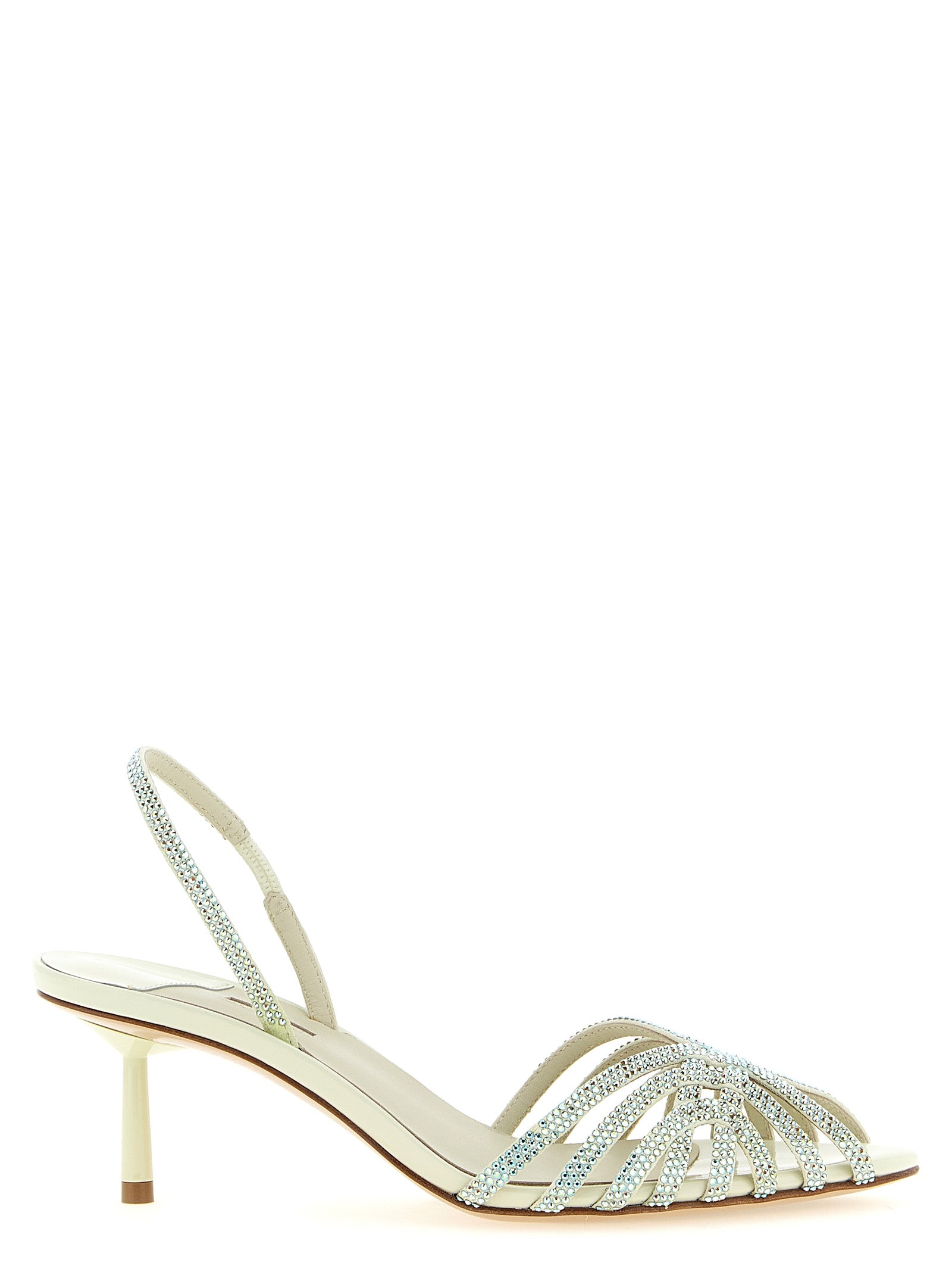 LE SILLA Zweifarbige Stilettosandalen aus Ziegenleder